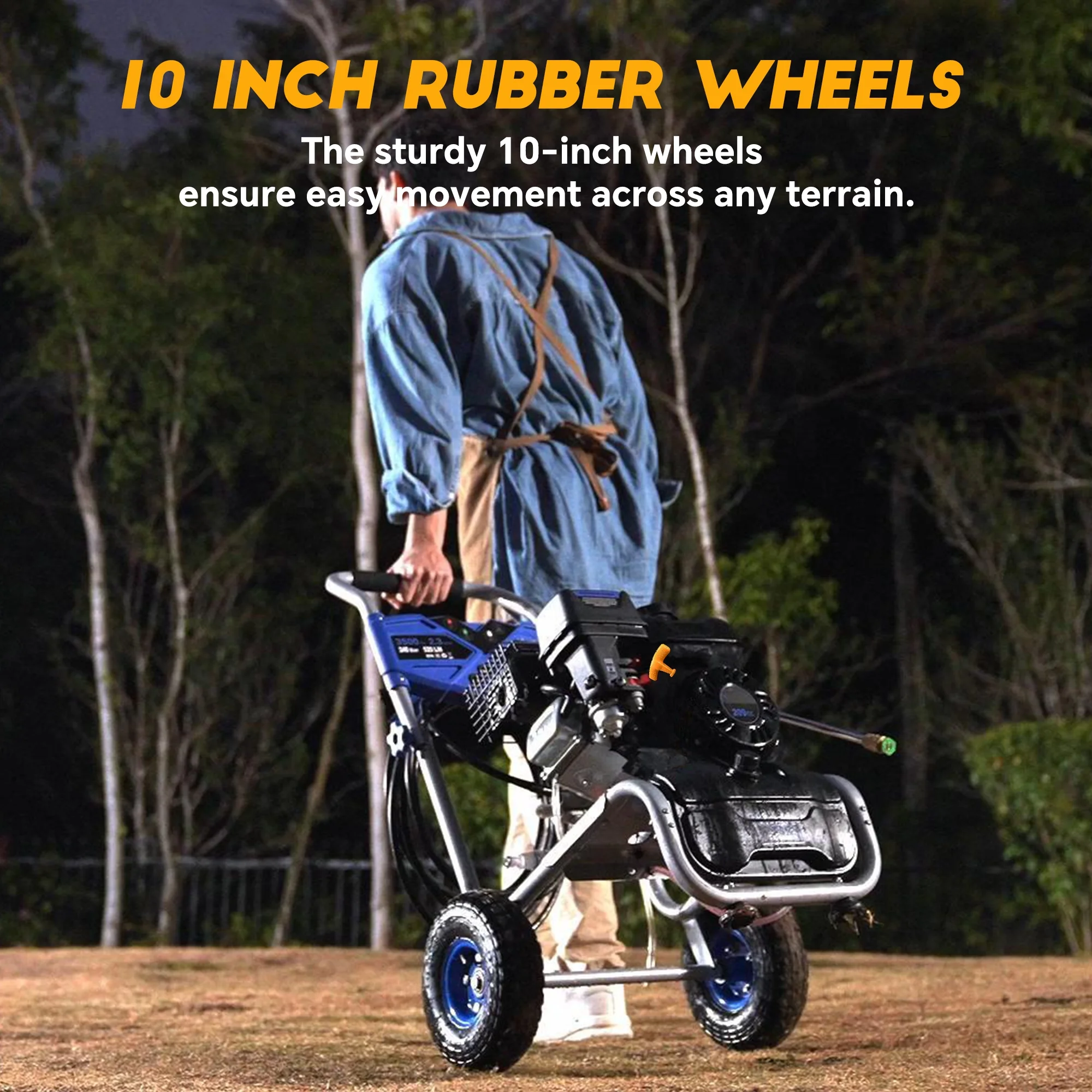 Efurden Gas Pressure Washer, 3500 PSI and 2.3Max GPM Power Washer with 4 Quick Connect Nozzles, 25 Ft Hose for Cleaning Floors, Cars, Patios - Image 2