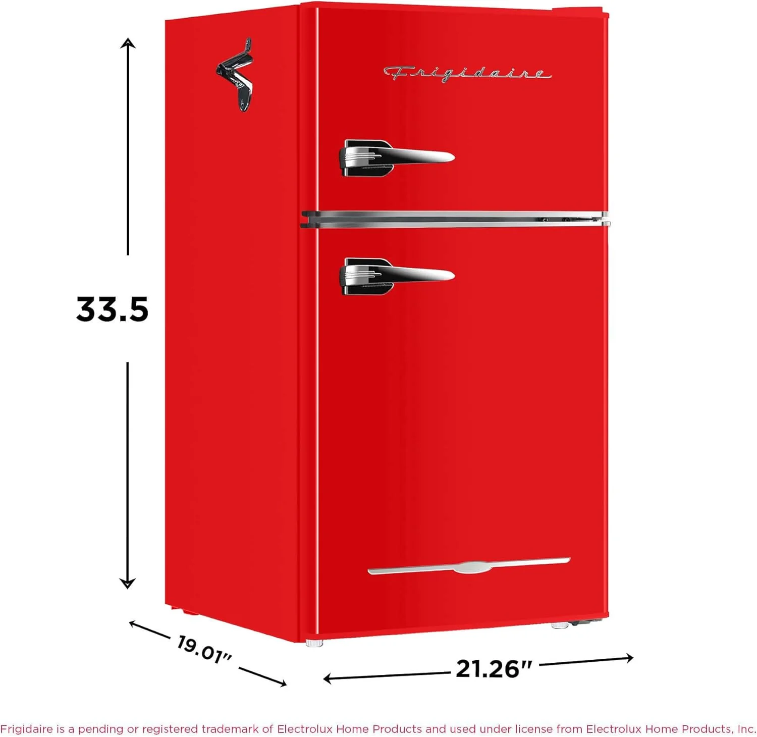 Retro Mini Fridge with Freezer& Side Bottle Opener-Small 2 Door Refrigerator for Office Bar or College Dorm Room-3.1 Cu Ft 19 "D x 20.5" W x 33.5" H - Image 15