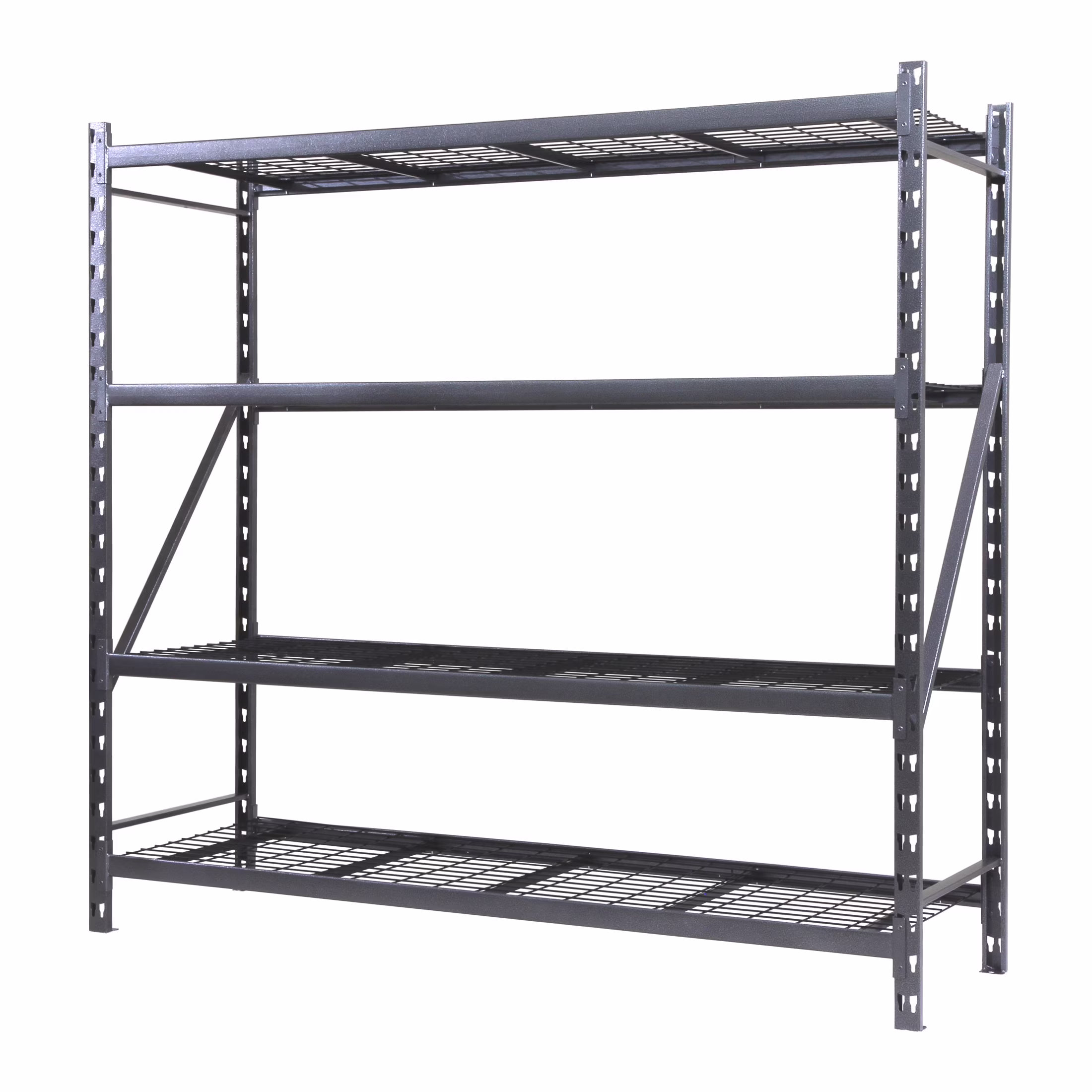 Stronghold Garage Gear by Shin Crest Steel 4-Tier Storage Rack 72"H x 24"D x 77"W, 1000lb per shelf