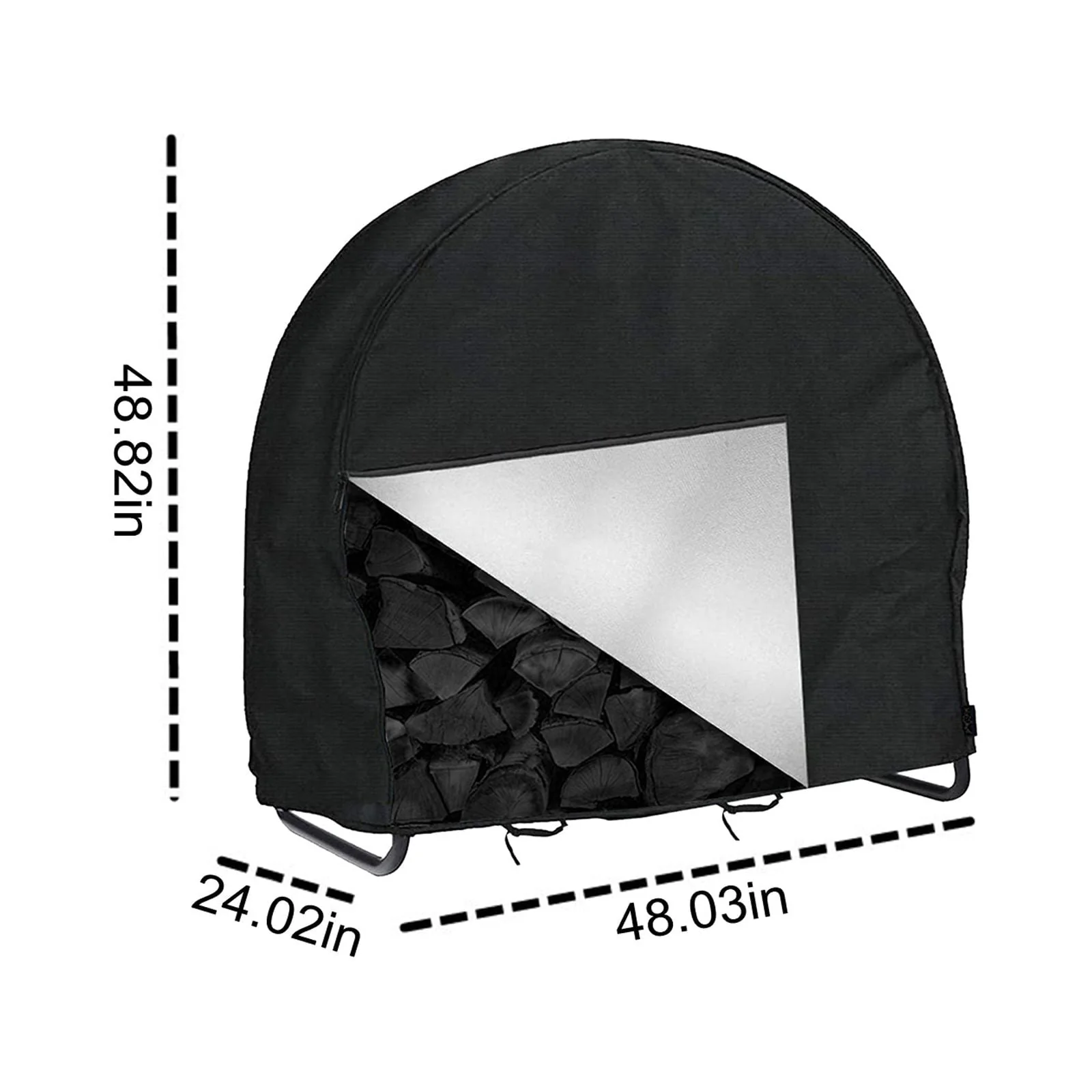 Christmas Gifts Clearance! Cbcbtwo Firewood Log Hoop Cover, Outdoor Heavy Duty Oxford Waterproof And Weather Resistant Patio Log Rack Cover,Waterproof Firewood Cover With Openable - Image 5