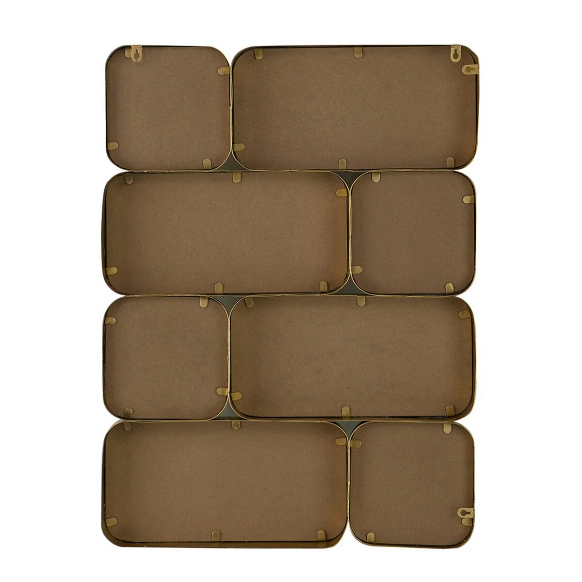 32 Inch Luxury Wall Decor Mirror, 8 Gold Finish Curved Metal Frames - Image 4