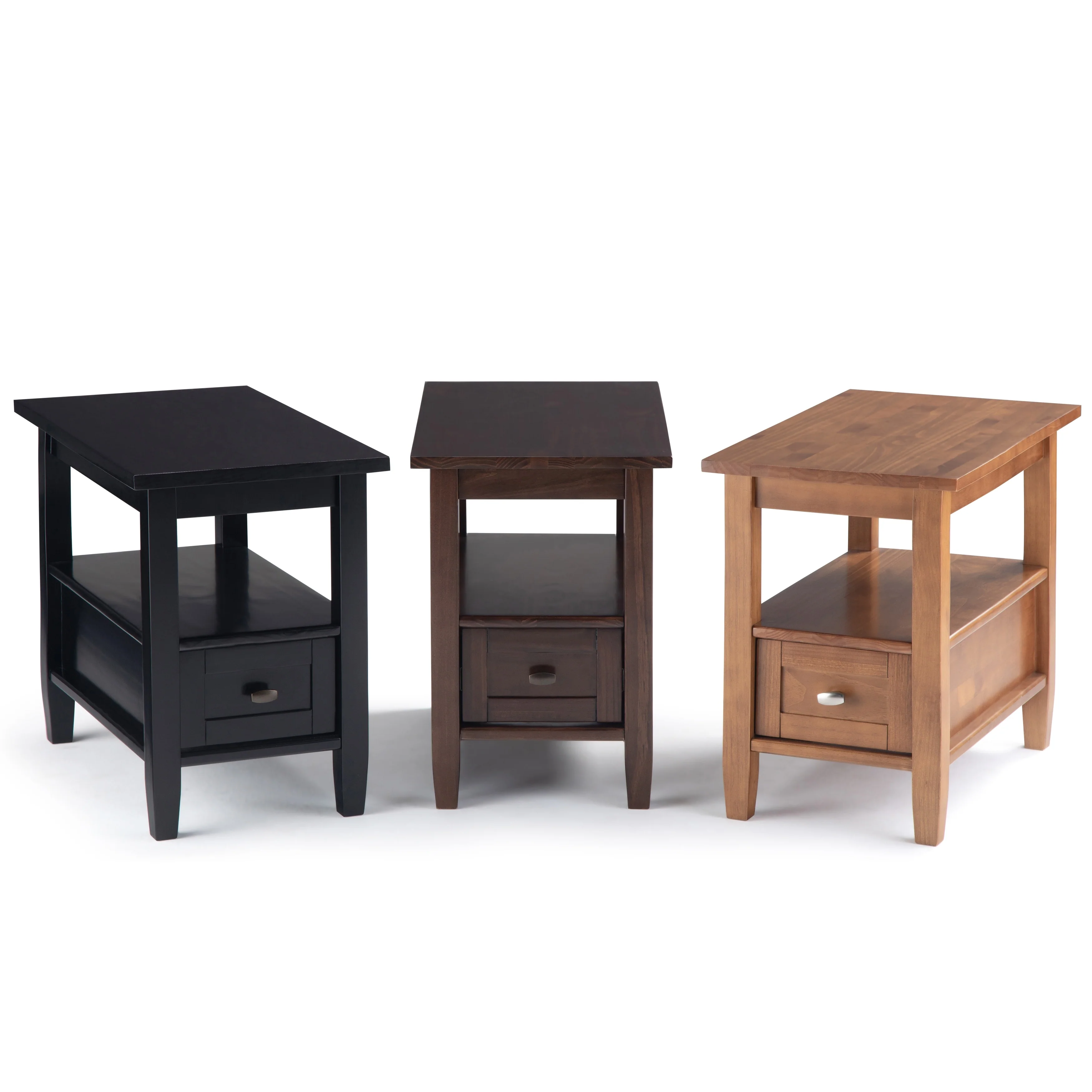 14" Wide Solid Wood Narrow Side Table, Rectangle Transitional Style Accent Table - Image 16