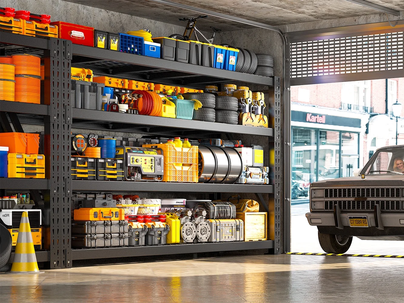 REIBII 11000LBS Heavy Duty Industrial Shelving Unit for Garage Storage,Shop,Warehouse,Basement,Commercial,60"W x 24"D x 72"H - Image 21