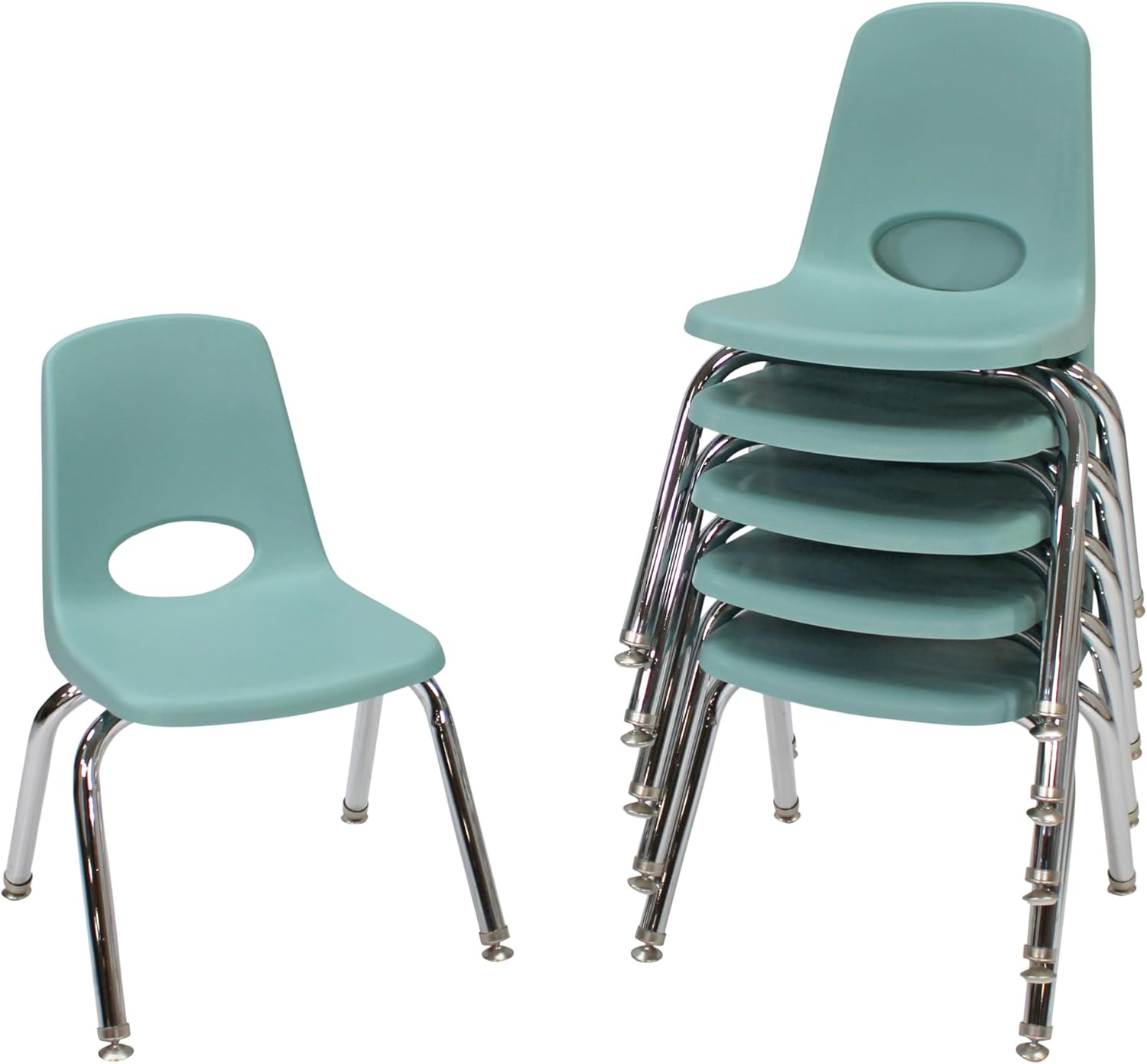 10" School Stack Chair with Swivel Glides, Purple, 6-Pack - Image 18