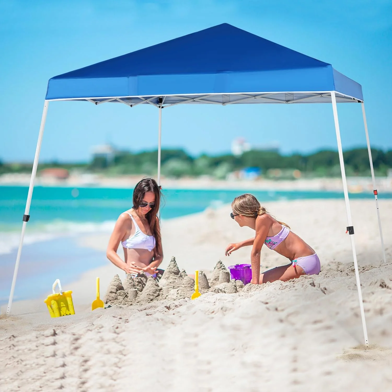Abba Patio 10'x10' Outdoor Pop up Canopy Tent w/ Carry Bag, Blue - Image 9