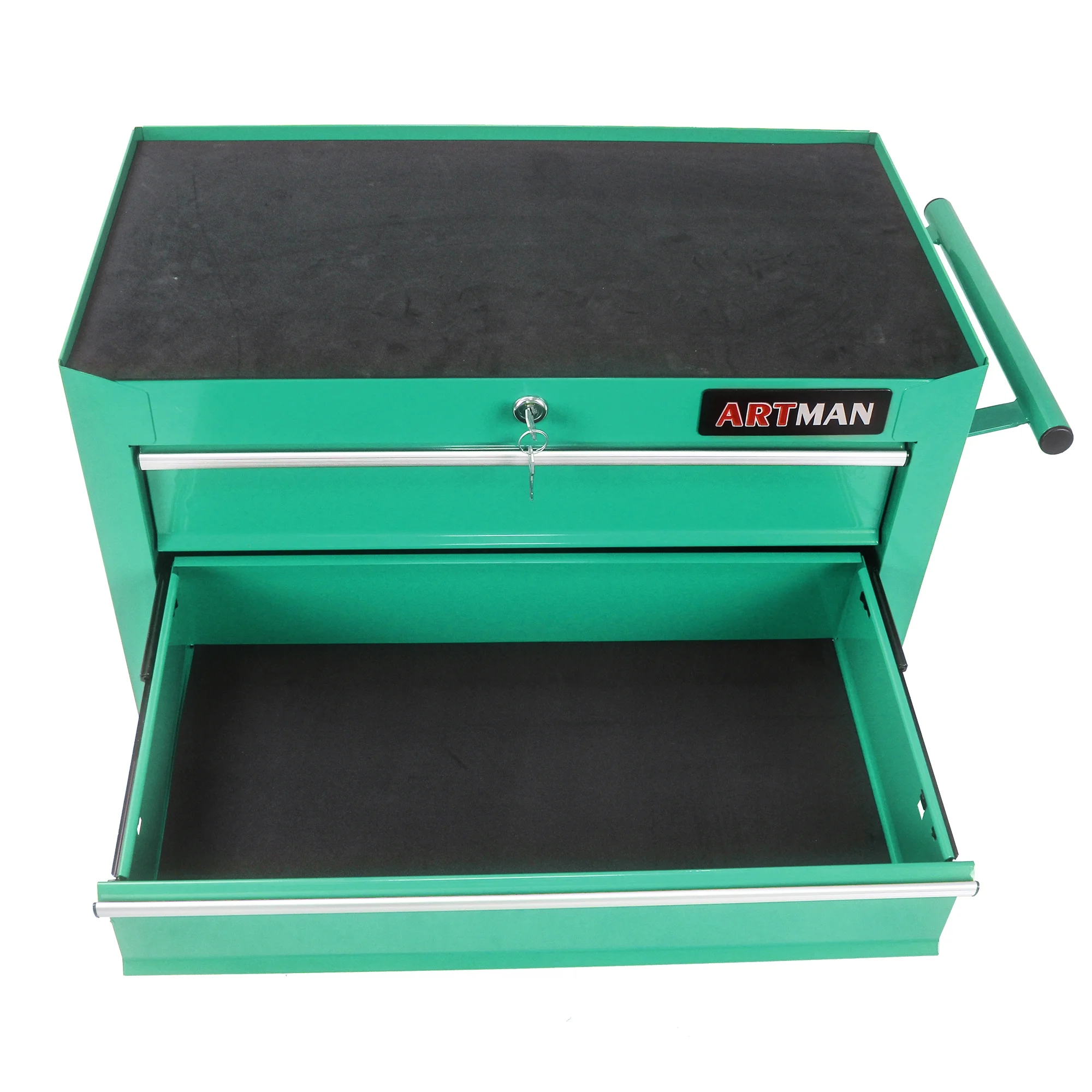 Lisonu 5-Drawer Rolling Tool Chest, Mobile Tool Storage Cabinet with Locking System & Wheels, Heavy-Duty Steel Organizer for Garage and Workshop, Green - Image 9