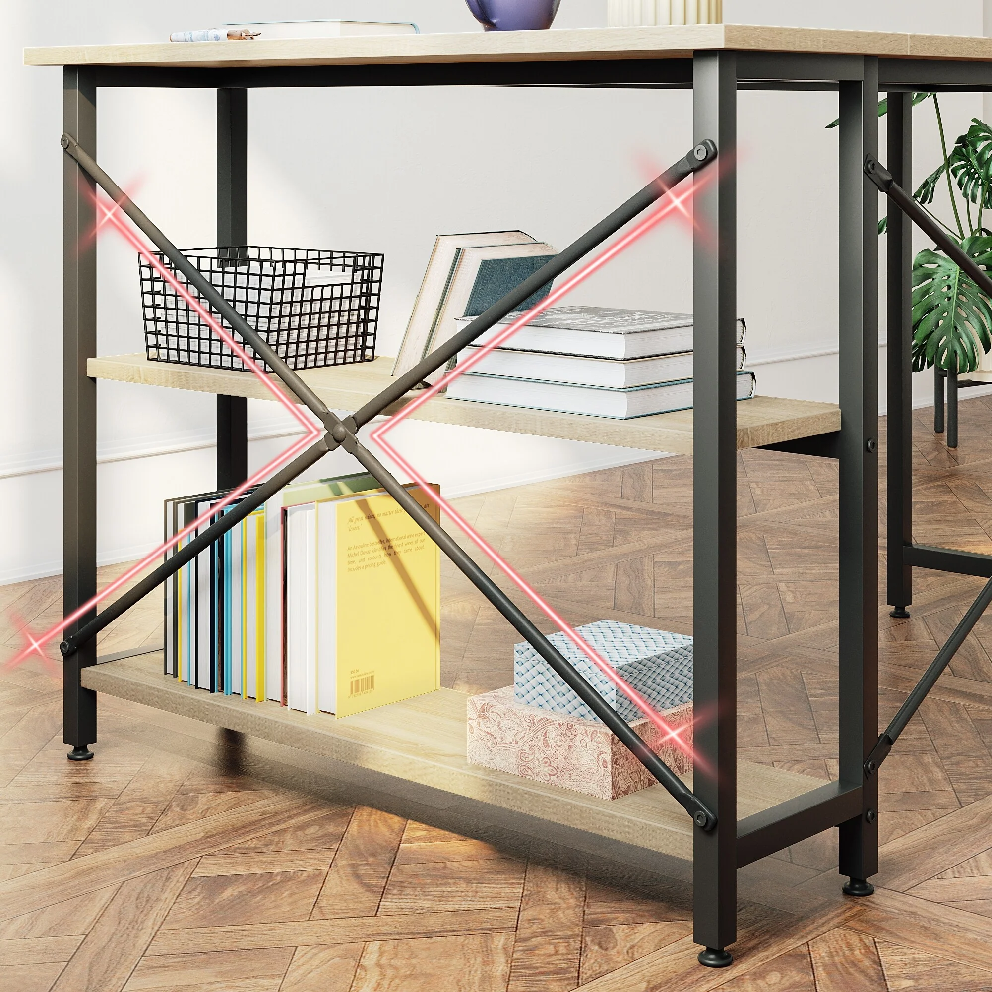 Small L Shaped Computer Desk with Storage Shelves, Compact Corner Workstation for Home Office and Study - Image 51