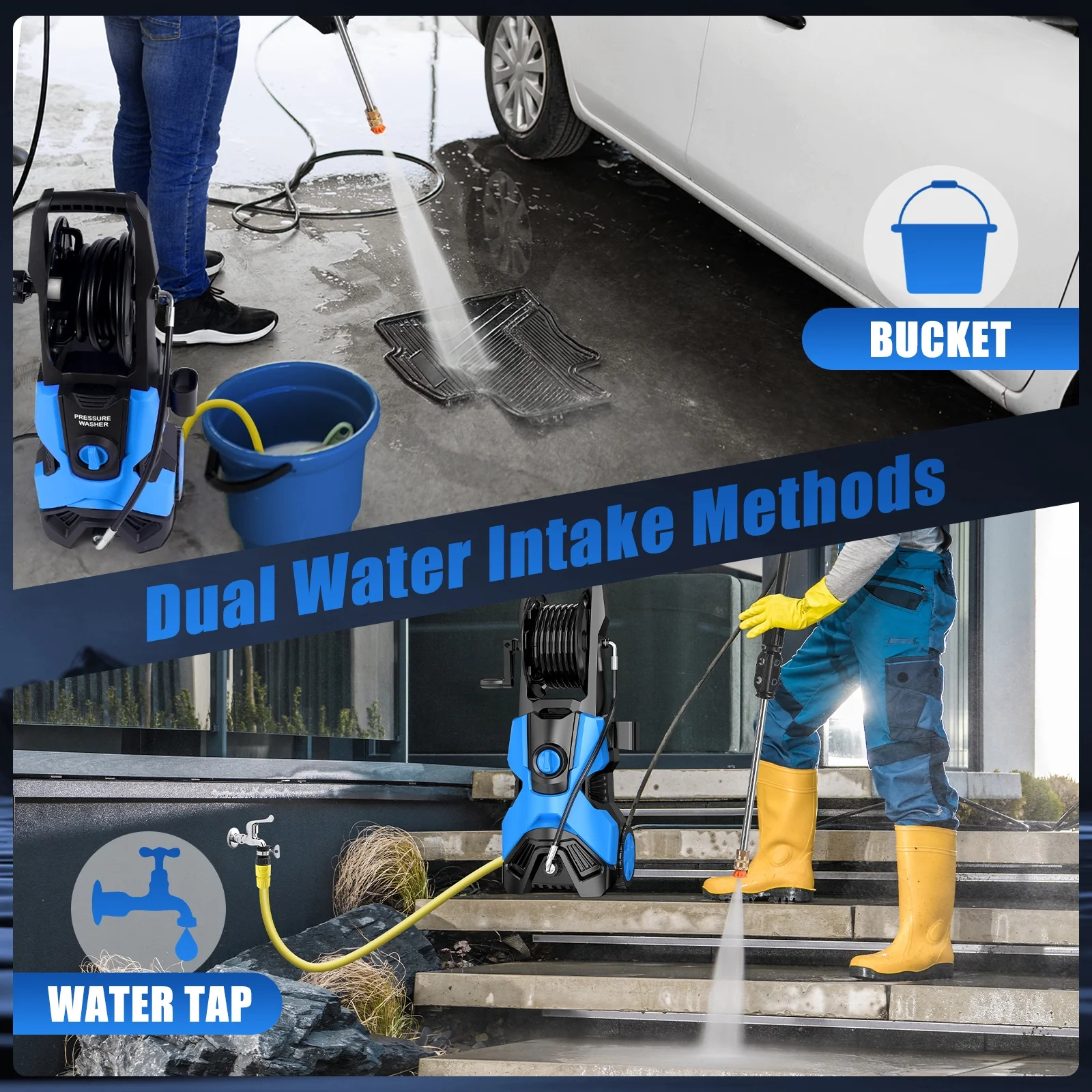 Fenbeli 5000PSI at 2.8 GPM Electric High Pressure Washer Machine 110V for Cleaning Decks - Image 2