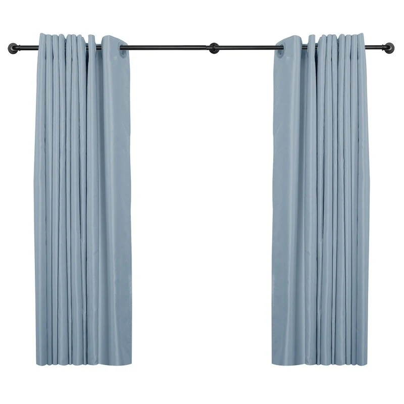 1 Inch Industrial Curtain Rods for Windows, Blackout Wrap-Around Rods, Rustic Matte Black - Image 17
