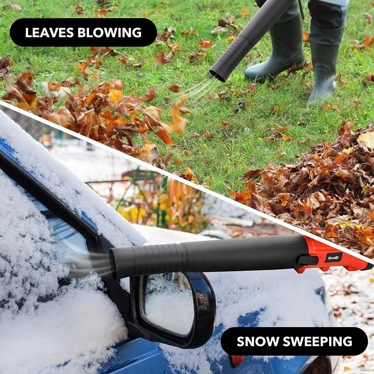 Cordless Leaf Blower 400CFM 6-Speed 150 MPH with 4.0Ah Battery & Charger Electric Handheld Leaf Blower for Lawn Care Sweeping Snow and Surface Dust Cleaning - Image 5