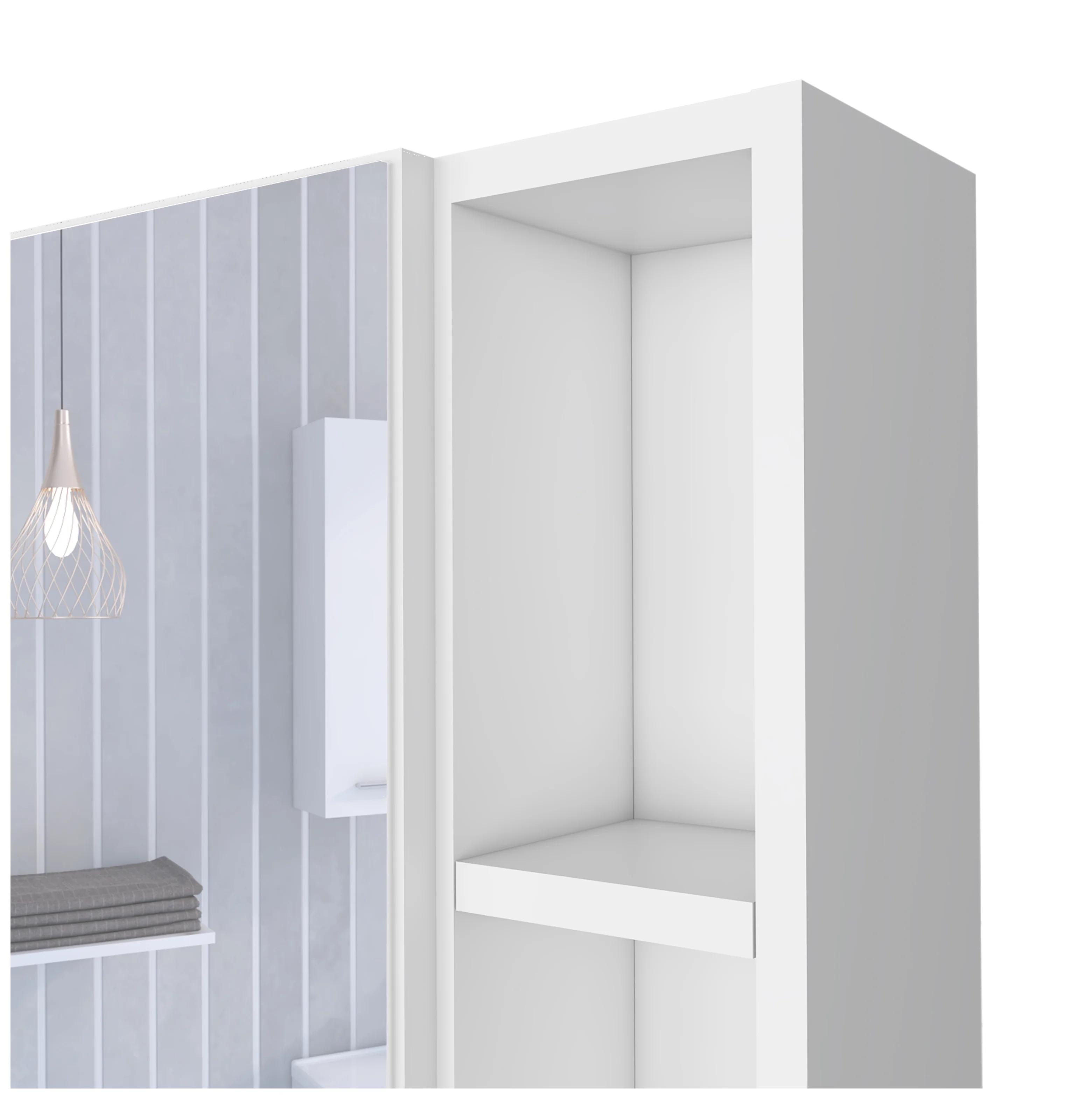 Black Tall Storage Cabinet with 3 Drawers and Adjustable Shelves for Bathroom, Study, Office and Interior, MDF Board with Painted Finish Black + MDF - Image 48