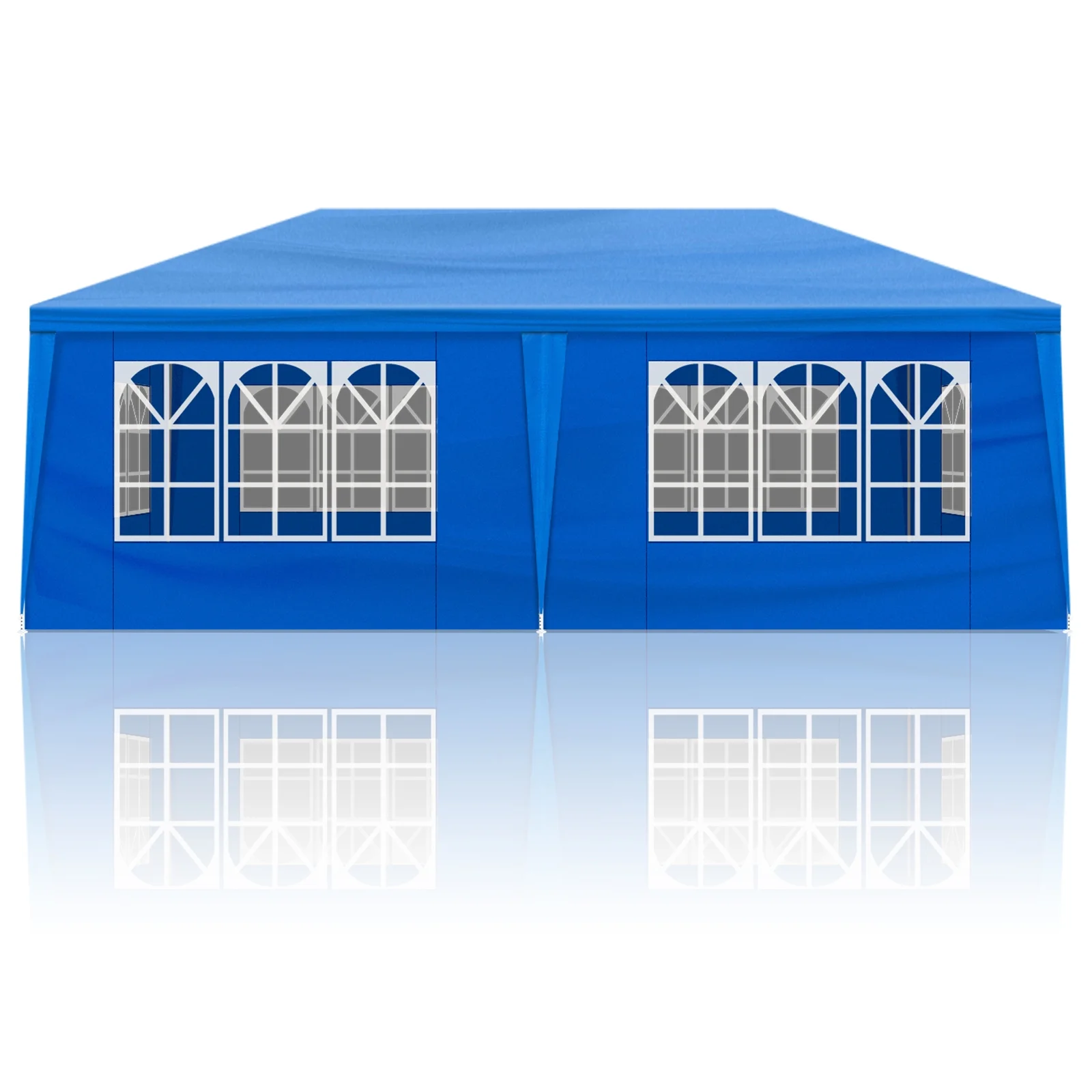 10'x20' Outdoor Party Tent with 6 Removable Sidewalls, Waterproof Canopy Patio Wedding Gazebo, Blue - Image 9