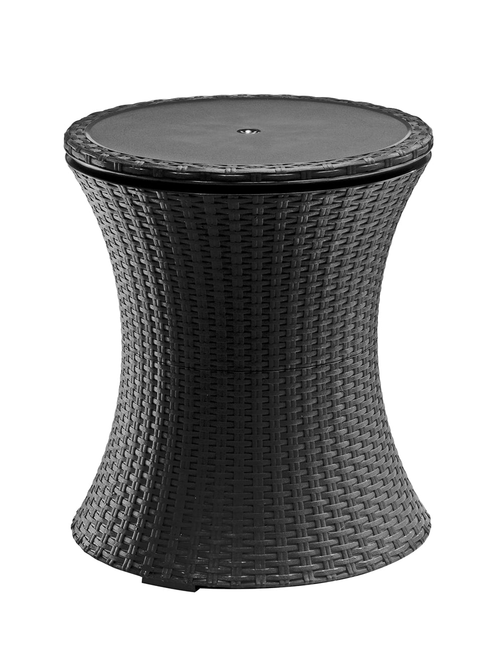Keter Pacific 7.5 Gallon Cool Bar 2 in 1 Weather Resistant Side Table and Bar Durable Resin Outdoor Patio Beverage Cooler Table, Rattan Look Brown - Image 23