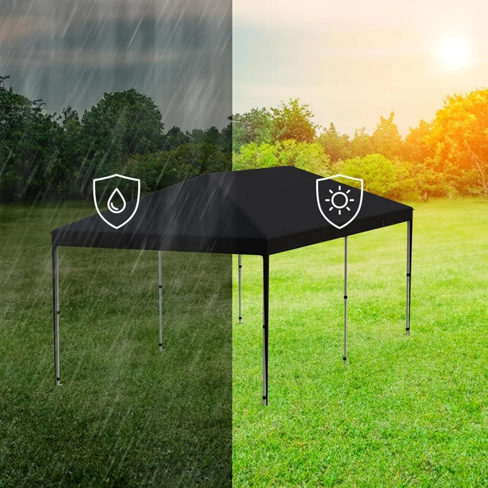 Telyswee 10'x20' Pop Up Canopy, Waterproof & UV Resistant Commercial Instant Canopy Tent Outdoor Events Instant Shelter for Farmer Market, Party, Event, Patio - Image 6