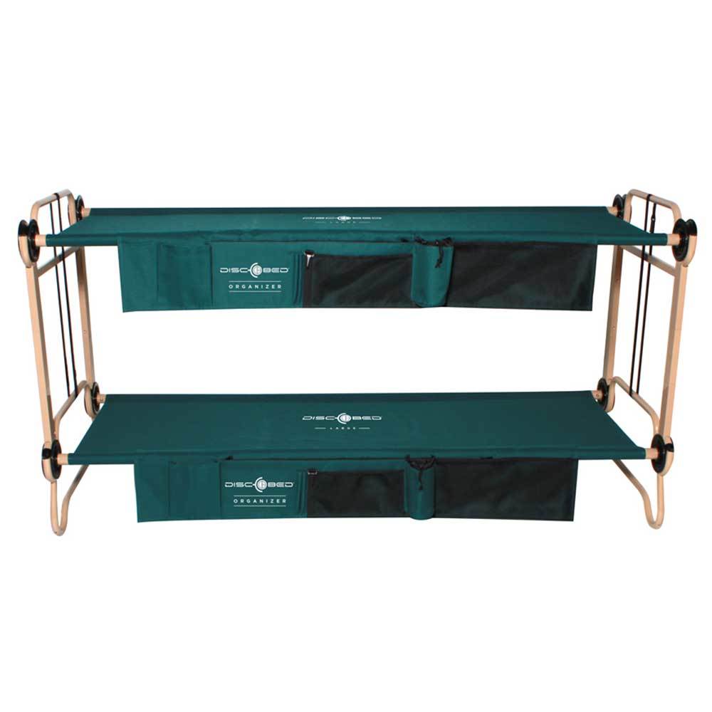 Large Benchable Double Cot with Storage Organizers, Green - Image 5