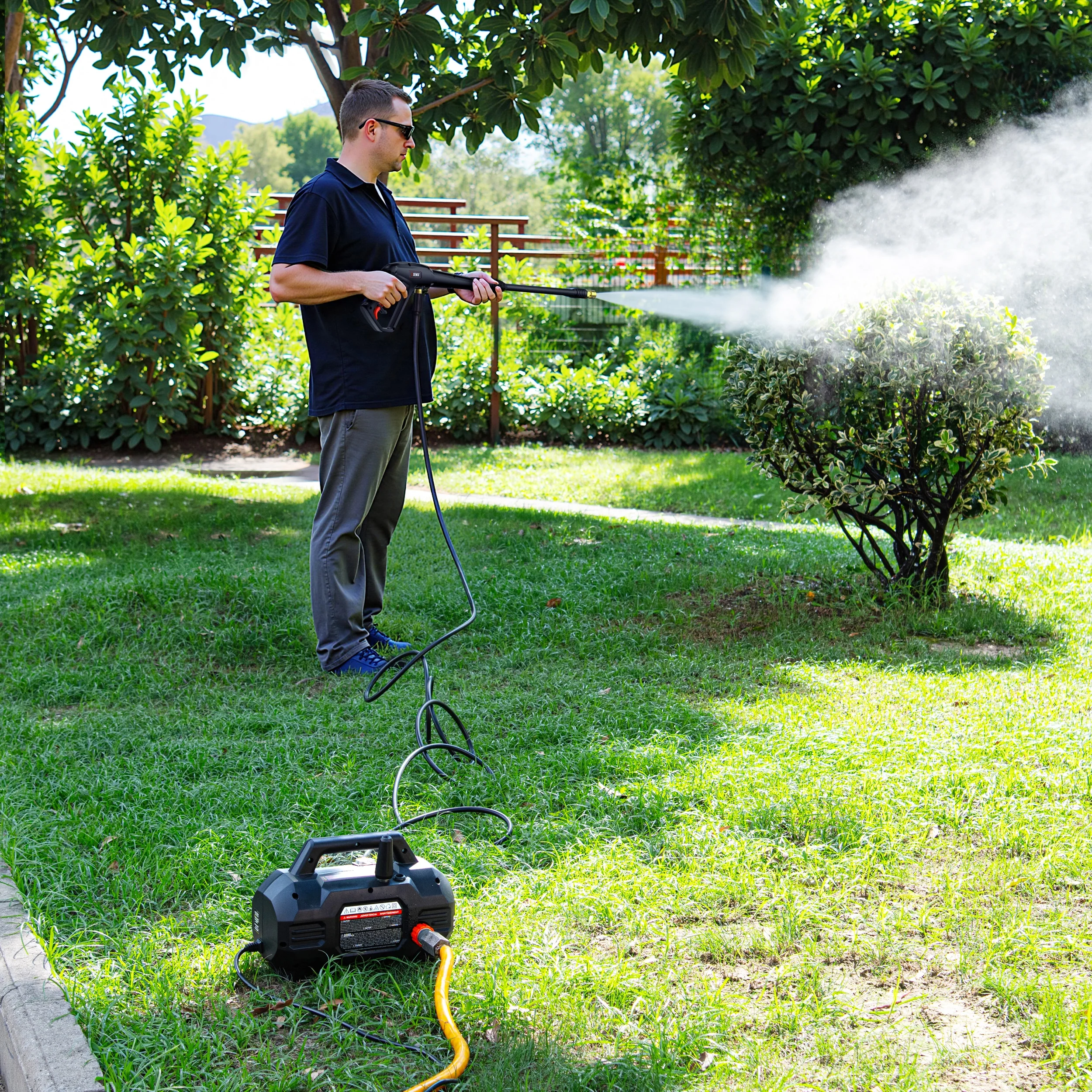 SENIX 2100 PSI Electric Pressure Washer with Foam Cannon, Brushless Motor,Lightweight & Portable, for Car House Patio Driveway Deck Fence, Outdoor Cleaning Power Washer - Image 6