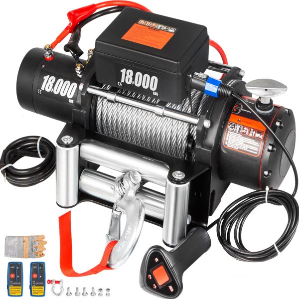 Electric Recovery Winch – 12V Steel Cable Winch for ATV UTV Truck Towing