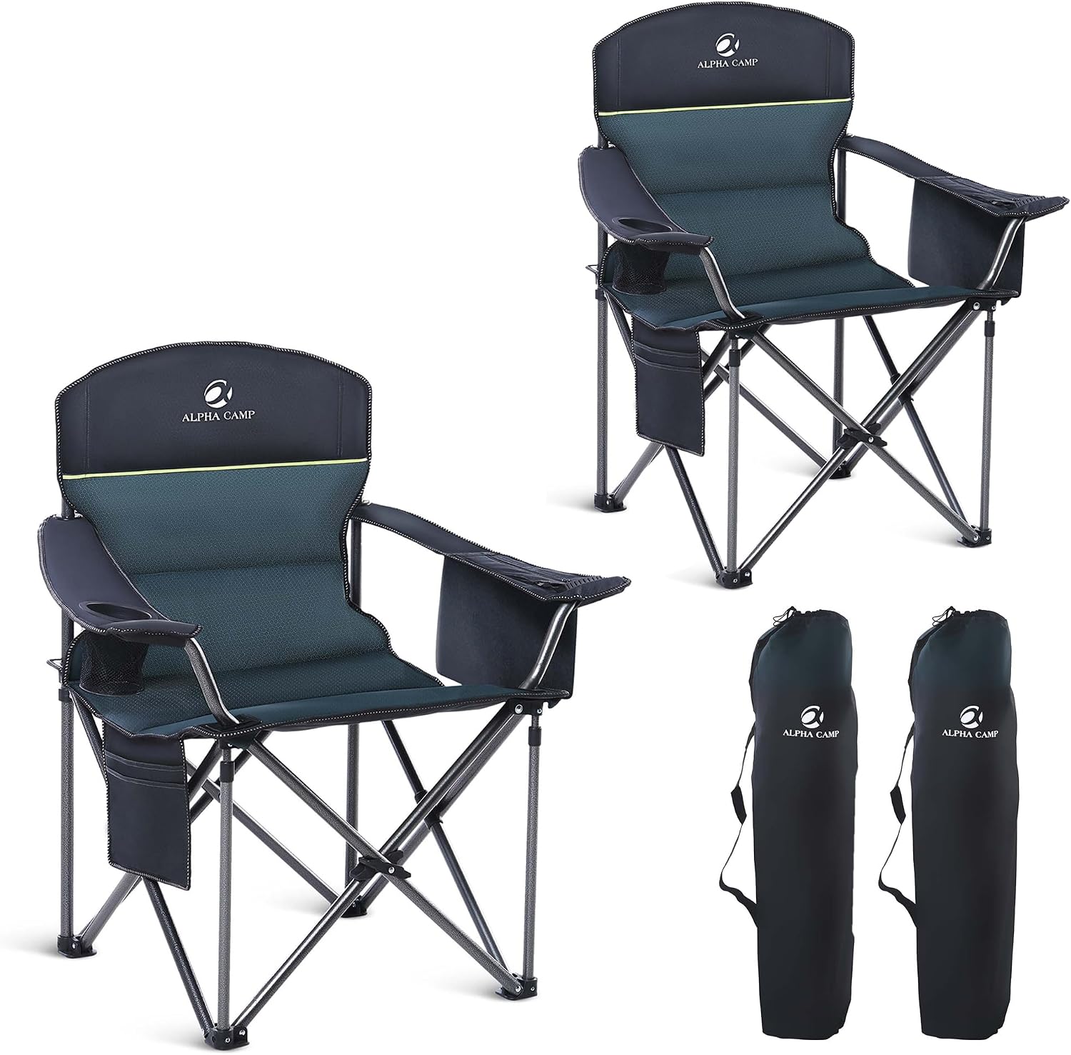 Folding Camping Chair Oversized Heavy Duty Padded Outdoor Chair - Image 3