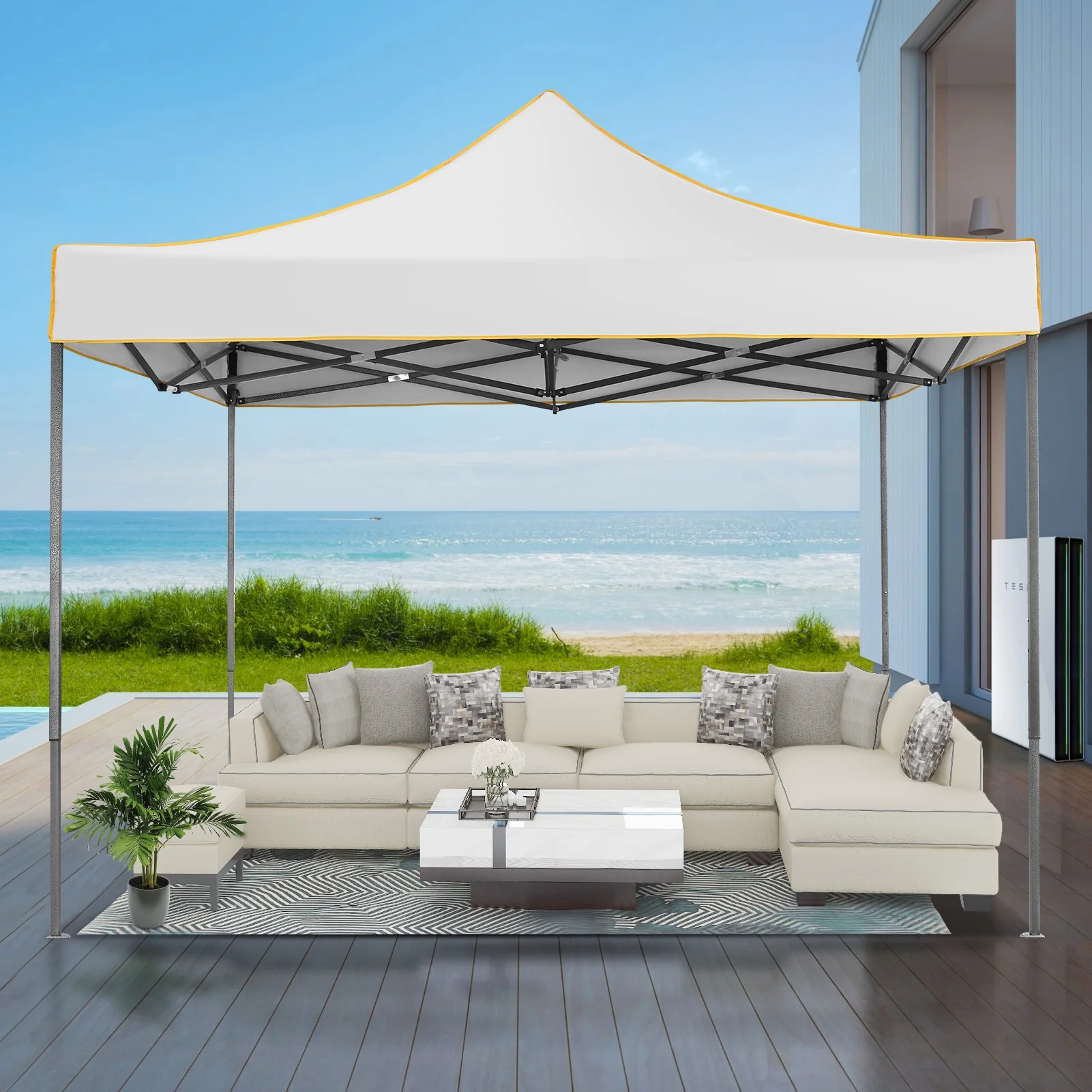 SANOPY 10'x10' Pop up Canopy Tent Anti-UV Waterproof Outdoor Gazebo Instant Party Wedding Backyard Canopy Tent Shade Shelter for Backyard, Patio, Parties,Khaki - Image 32