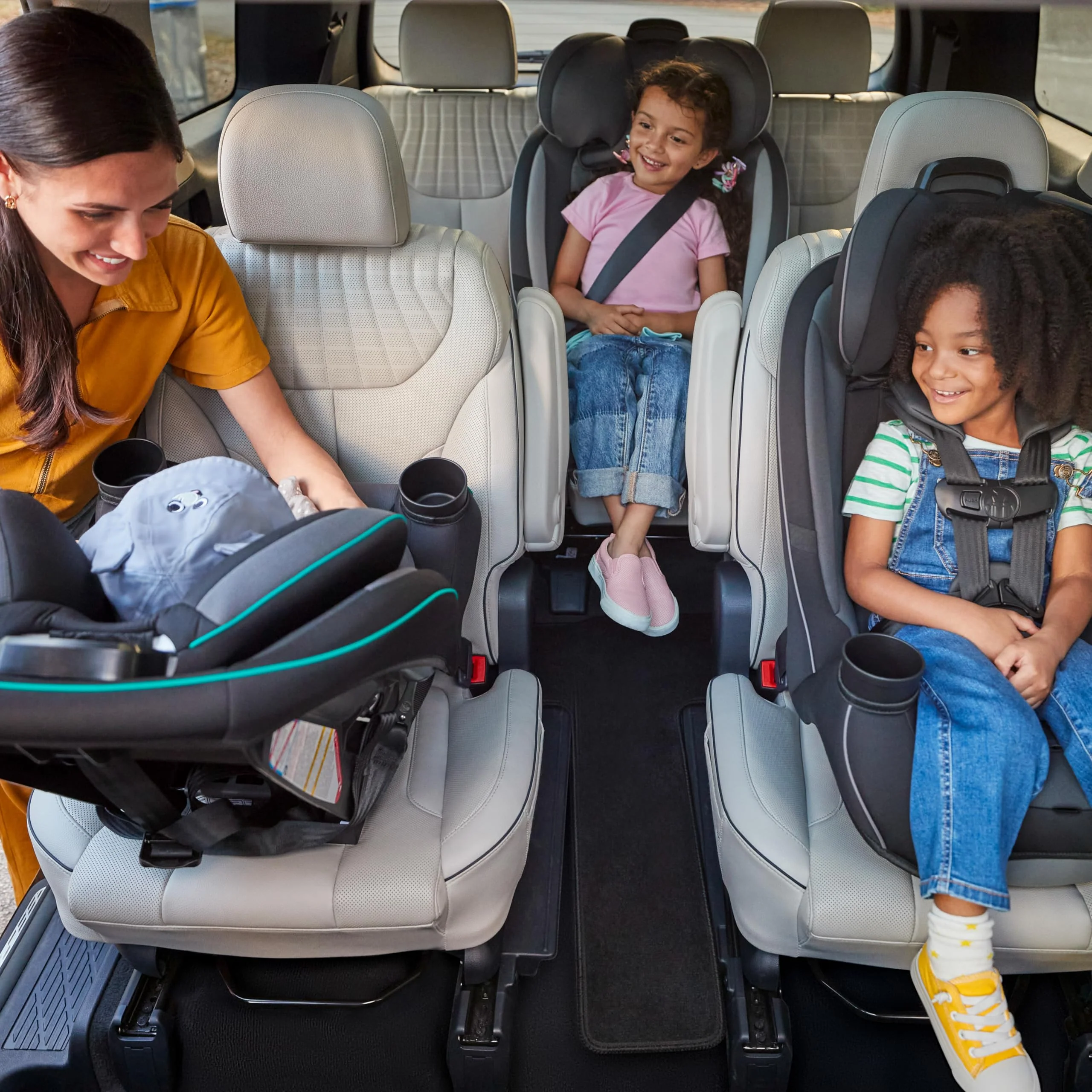 3-in-1 Slim Convertible Car Seat, All-in-One Infant Toddler Booster Seat, Rear & Forward Facing Child Safety Seat, Blue - Image 13