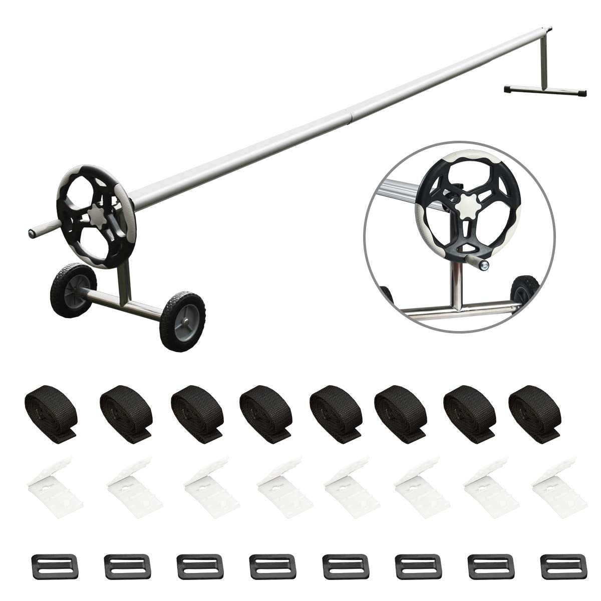 18FT Aluminum Pool Solar Cover Reel – Complete Reel Set - Image 2