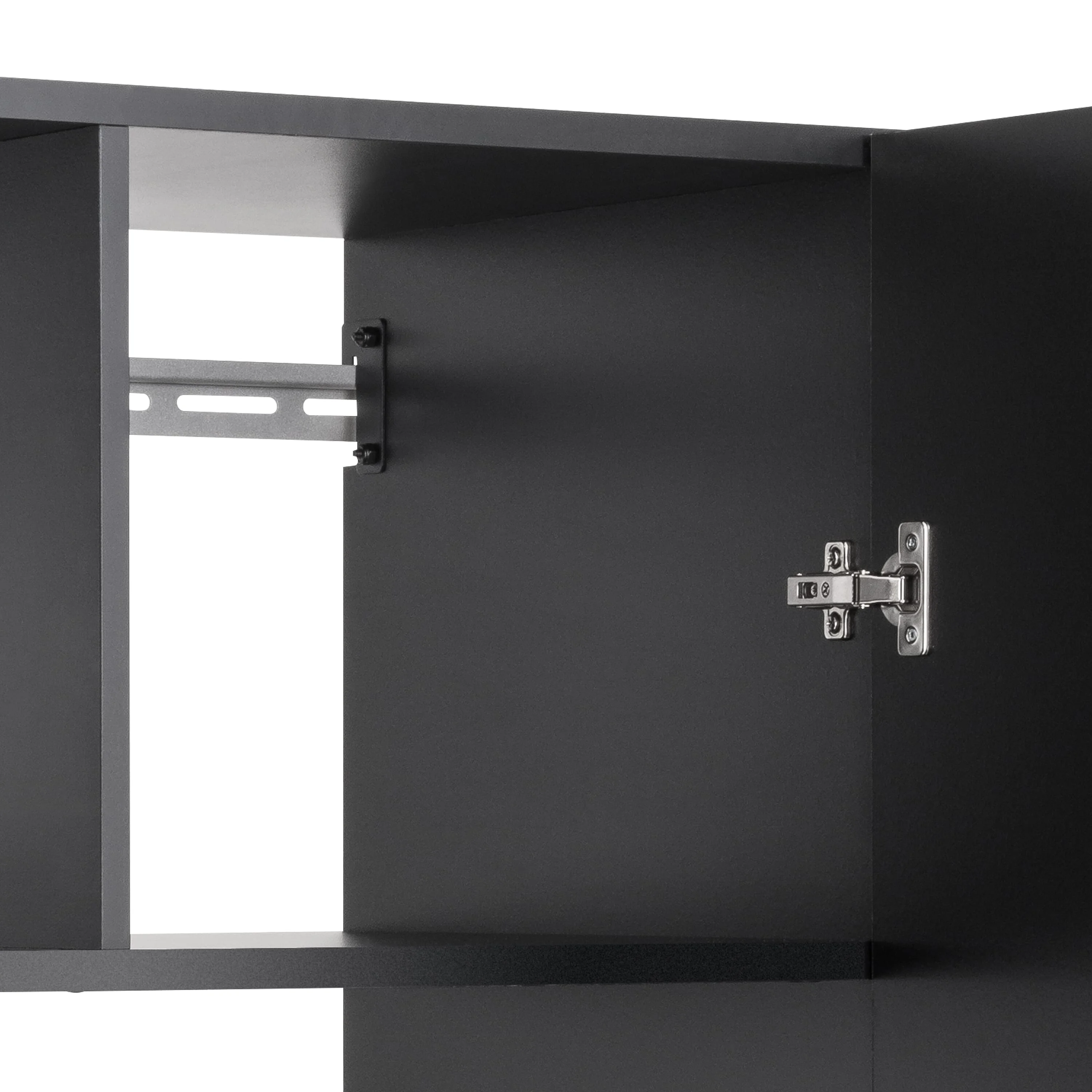 Prepac HangUps Large Storage Cabinet - Immaculate Light Gray 36" Cabinet with Storage Shelves and Doors; Ideal for Bin and General Storage Solutions - Image 14