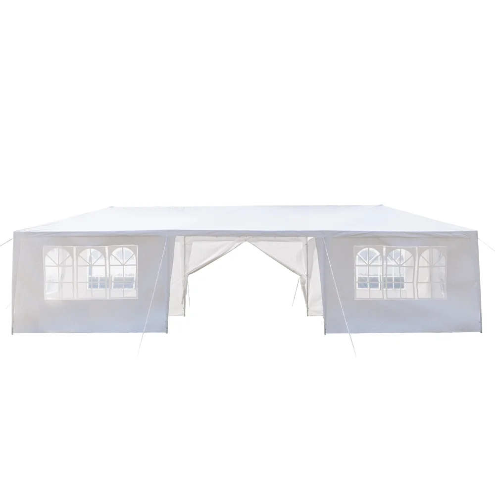 Gazebo Tent for Outside, 10' x 30' Patio Canopy Tent with 8 Side Walls, Heavy Duty Outdoor Party Wedding Tent, Portable Shade Folding Canopy - UV Coated, Waterproof Gazebo Tent, White, L1332 - Image 6