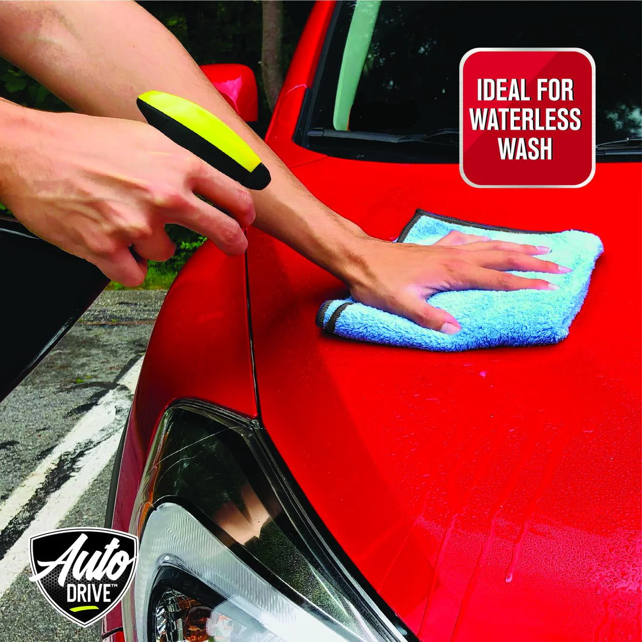 Auto Drive Coral Fleece Multi-Purpose Microfiber Towel, Cleaning, Detailing, 24 Pack, Blue & Yellow - Image 7
