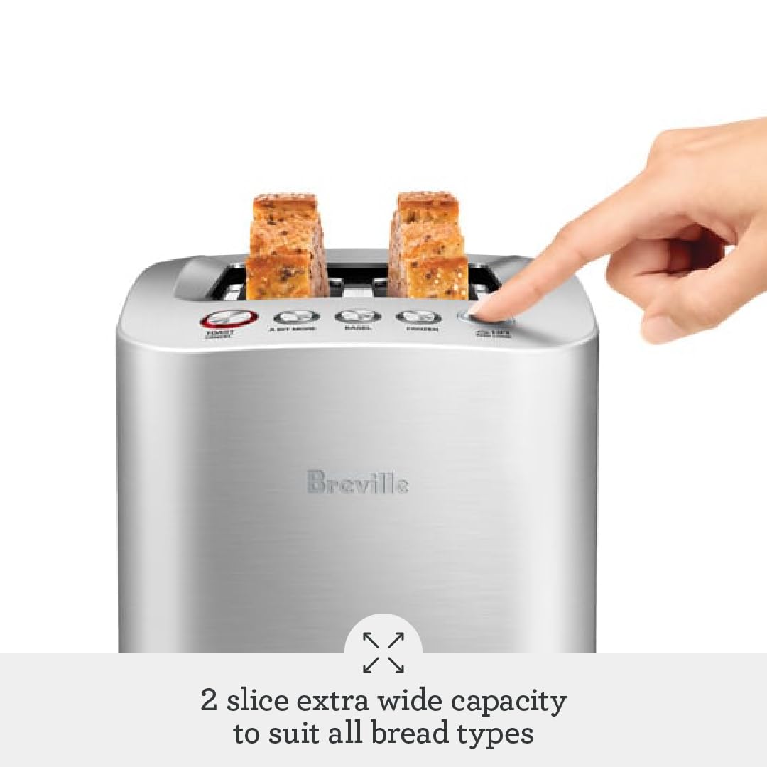 Die-Cast Smart Toaster, 2-Slice, Brushed Stainless Steel - Image 4