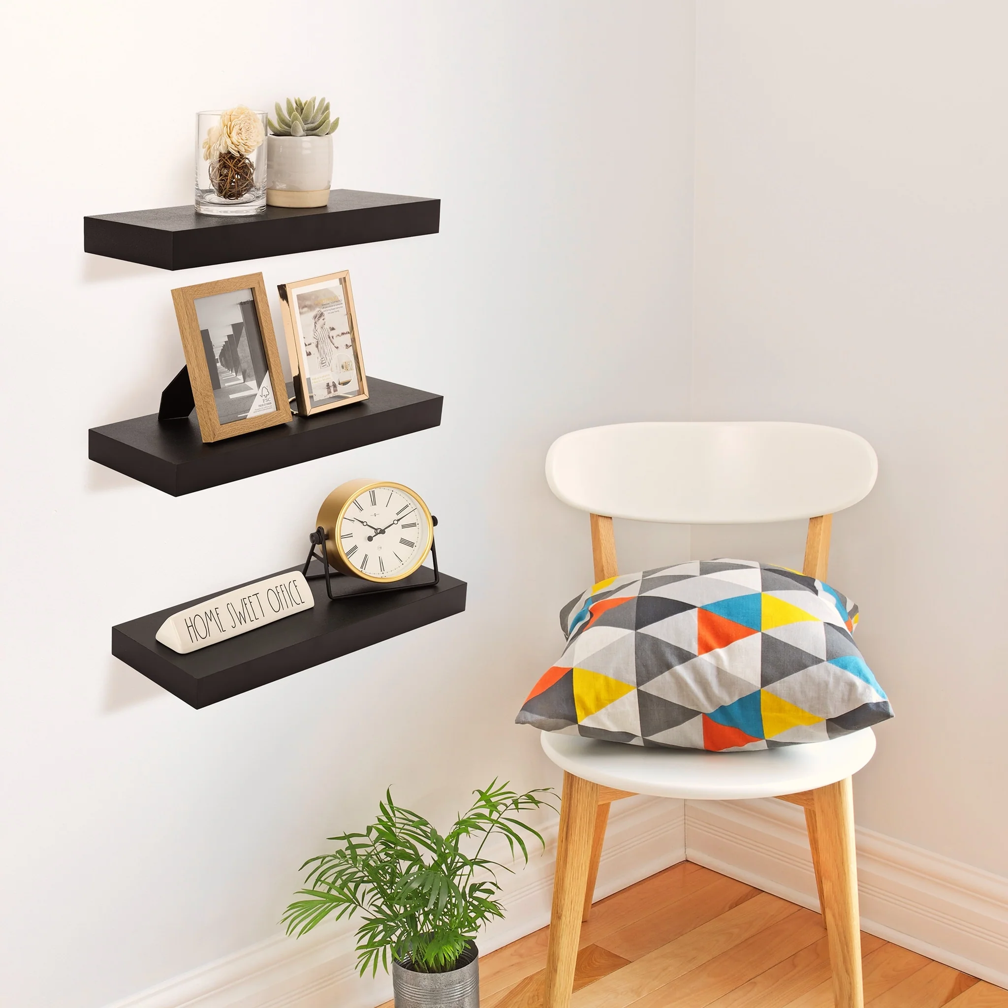 16 Inch Floating Wall Shelves, 3 Pack Farmhouse Hanging Display and Storage Shelves - Image 16