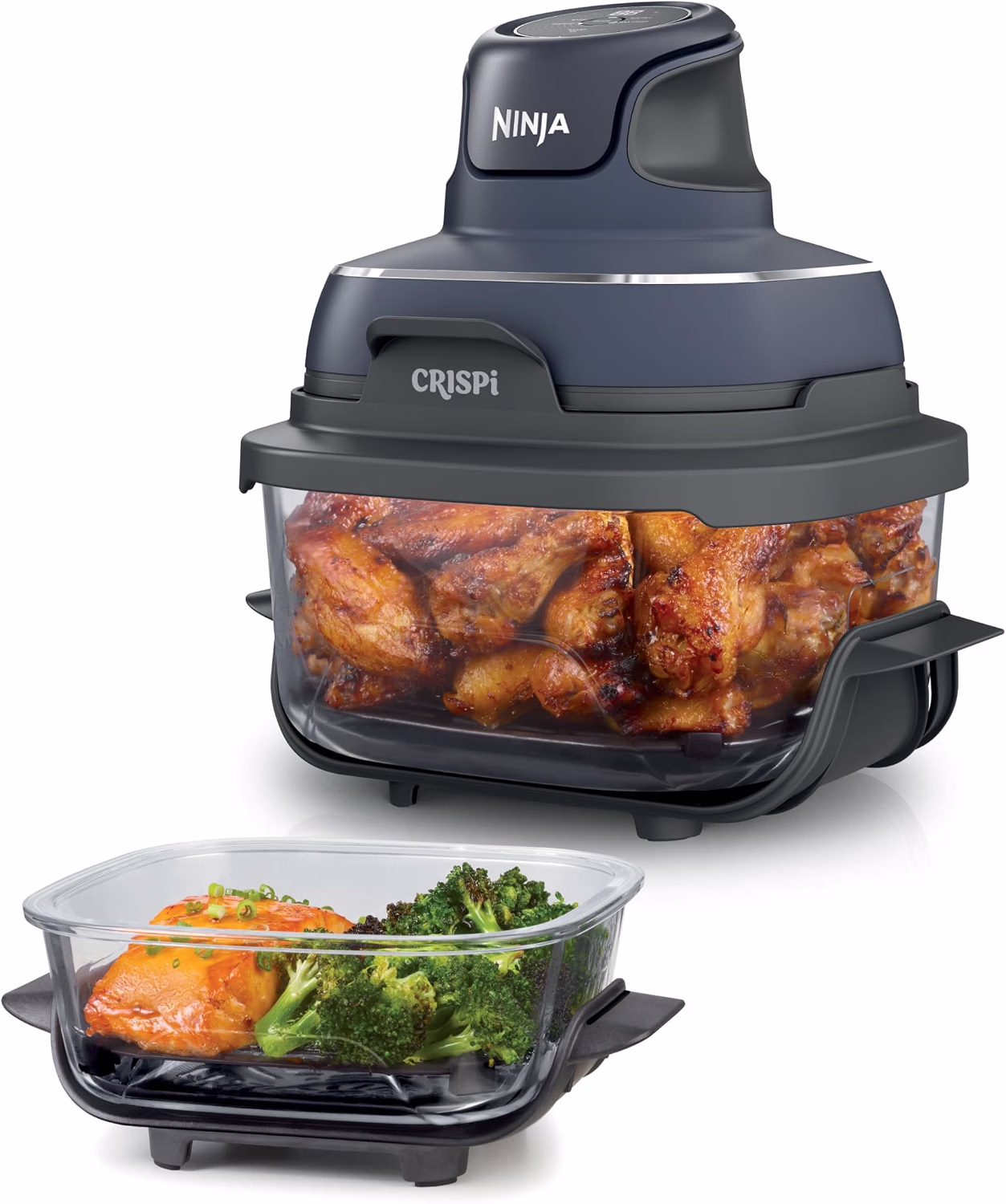 Crispi Glass Air Fryer, 4-in-1, Stone, FN101ST - Image 4
