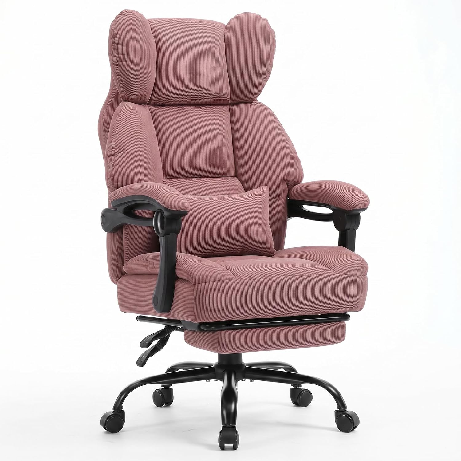 Big & Tall Ergonomic Gaming Chair, Wide Spring Seat, Linkage Armrest, Earth Black - Image 4