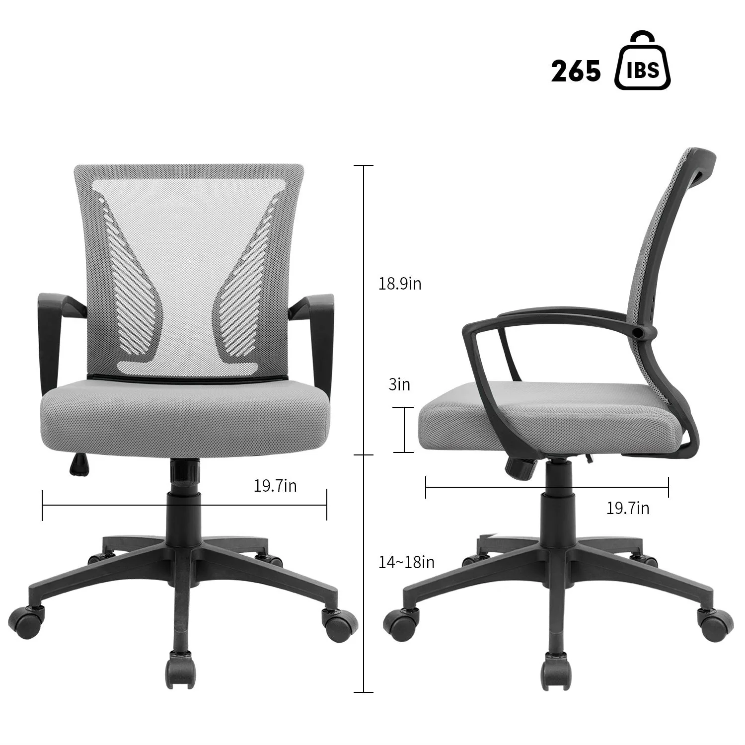 Ergonomic Mesh Office Chair with Lumbar Support, Breathable Computer Desk Chair - Image 34