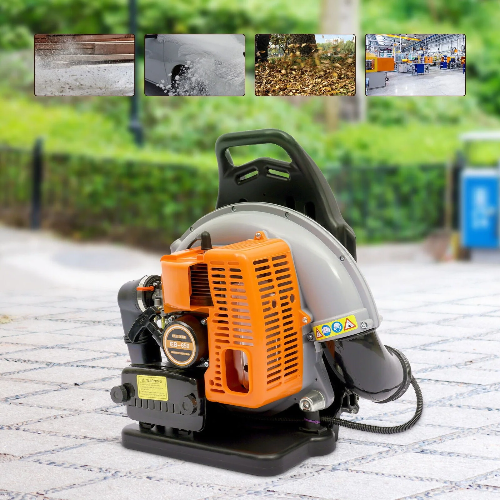 Miumaeov 63CC 2-Stroke Backpack Leaf Blower Gas Powered Backpack Grass Lawn Blower Leaf Blowers for Yard Road Cleaning Garden Lawn Care Tools - Image 10
