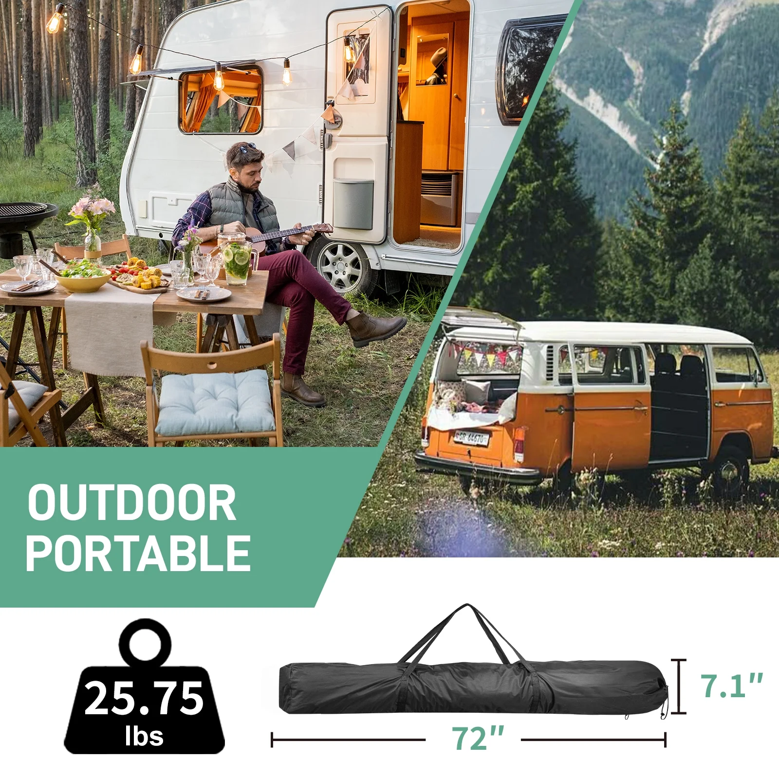 UBesGoo 12 x 12 Ez Pop Up Gazebo Canopy Tent with Mosquito Netting for Patio, Camping and Picnic Includes Carry Bag - Image 11