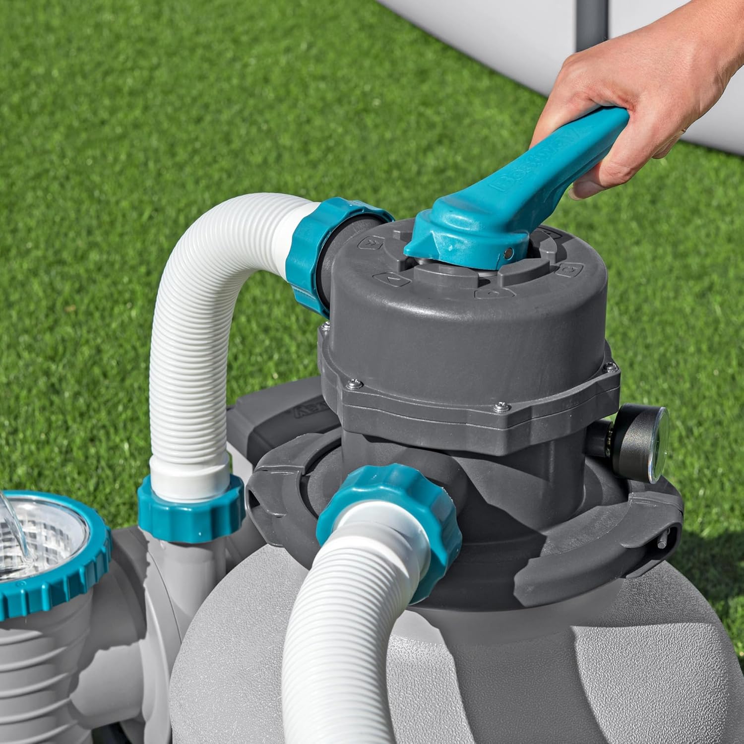 2,200 GPH Sand Filter Pump for Above Ground Pools, High Flow Swimming Pool Filtration System - Image 9