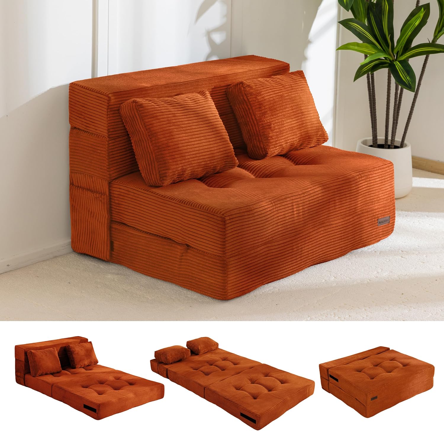 Convertible Sofa Bed, Fold Out Sofa Couch with Pillow for Adults - Image 8