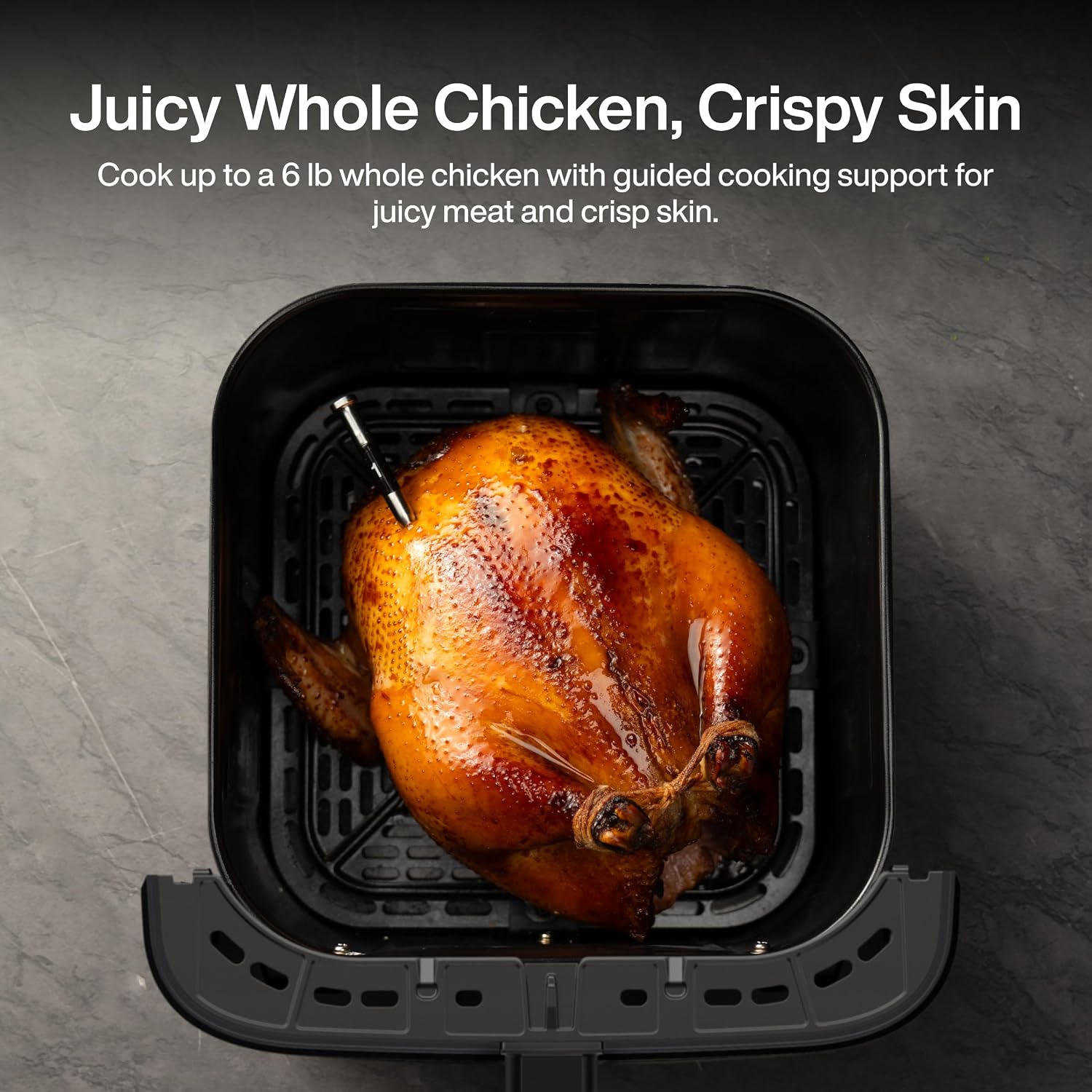 Sync 8QT AI Smart Air Fryer with Built-in Wireless Meat Thermometer - Image 4