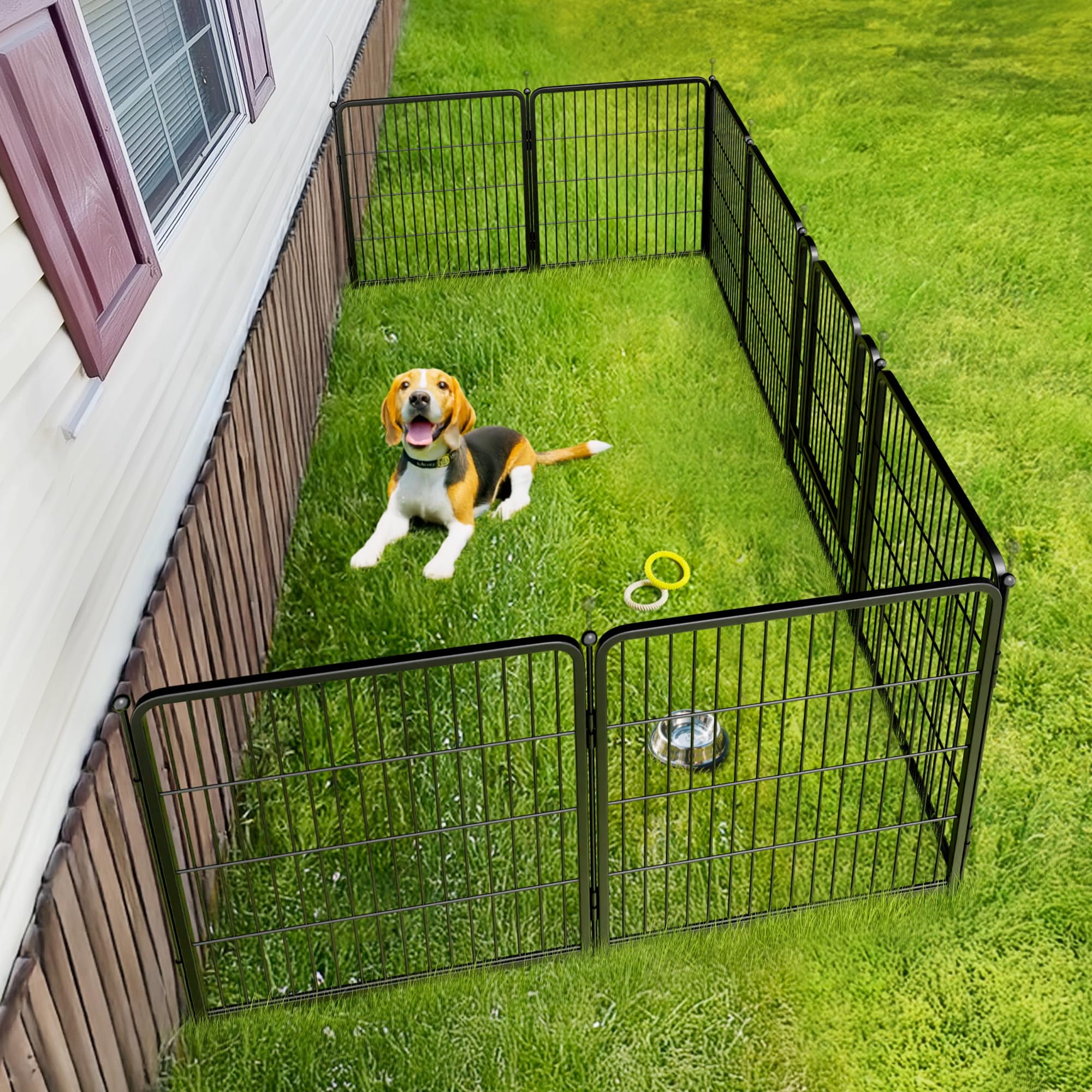 32" Dog Playpen for Small Dogs, Portable Indoor Outdoor Pet Exercise Pen for Puppies and Small Pets - Image 6
