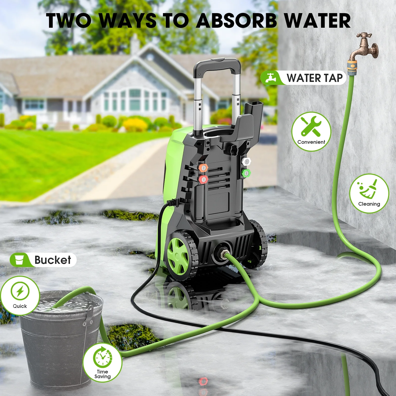 Fenbeli 5000PSI at 2.8 GPM Electric High Pressure Washer Machine 110V for Cleaning Decks - Image 10