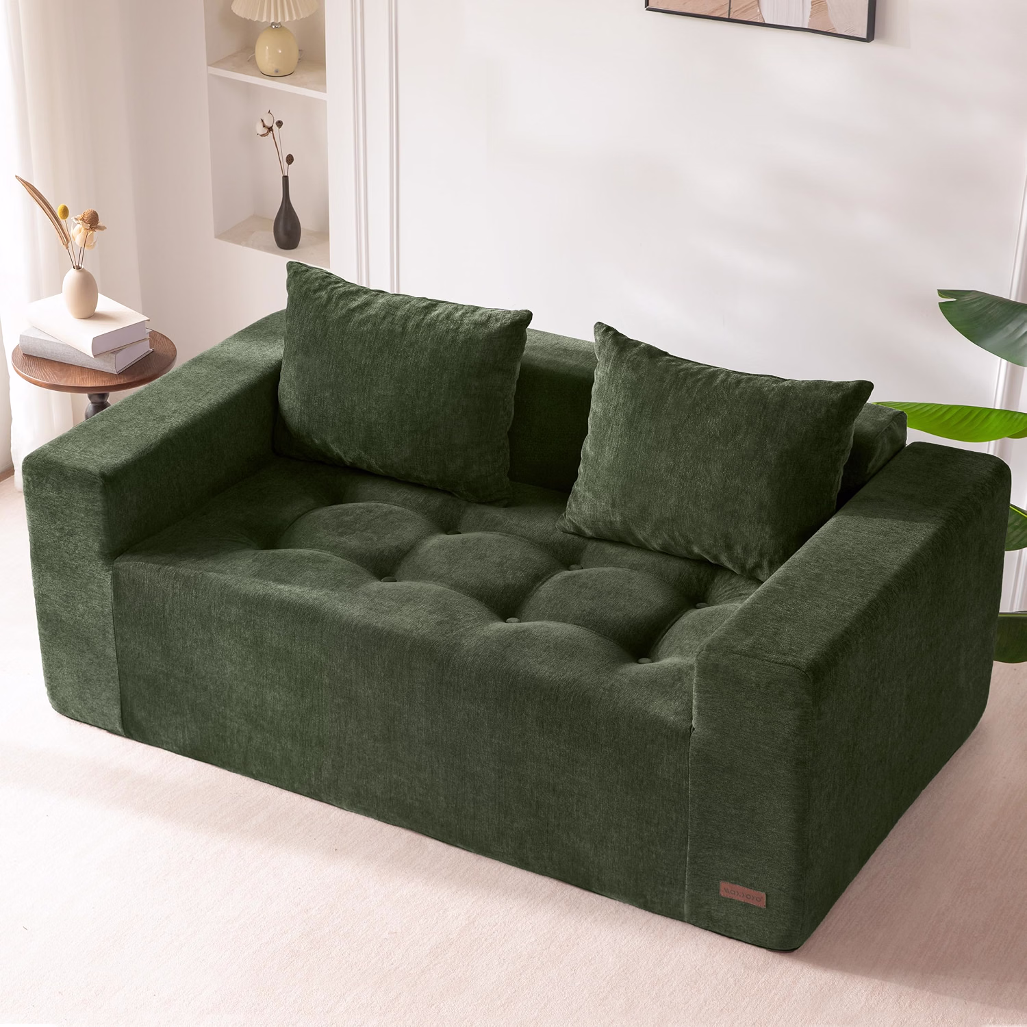 Modular Sofa Couch, 61" Loveseat Boneless Cloud Couch with Deep Seat, Chenille Upholstered Living Room Comfy Sofa Chair for Living Room, No Assembly Required, Dark Grey - Image 5
