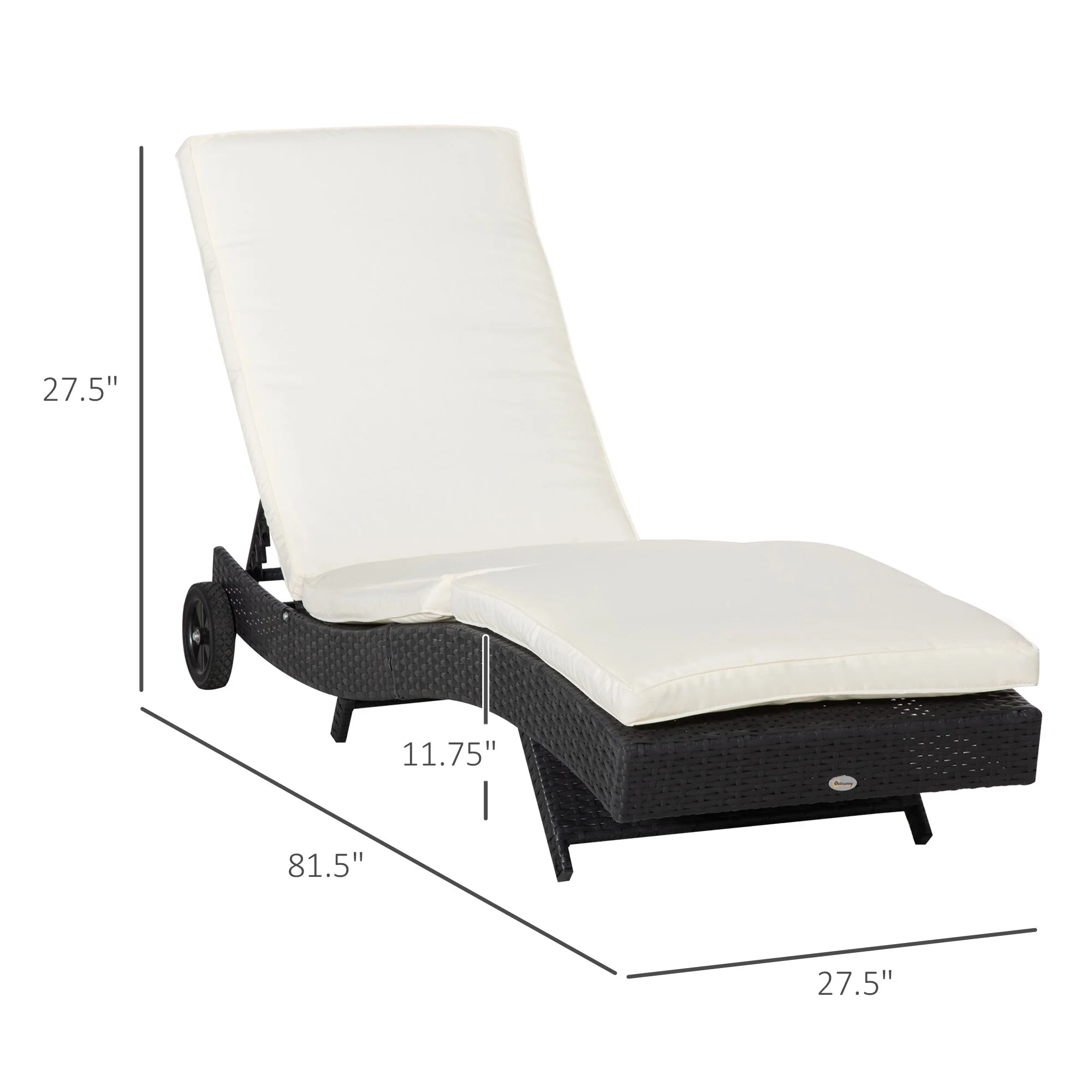DUOSONG Outsunny 27 Gallon Patio Wicker Storage Bench, Outdoor Pe Rattan Patio Furniture, 2-In-1 Large Capacity Rectangle Garden Storage Box With Handles And Cushion, Cream White Brown+White Steel - Image 29