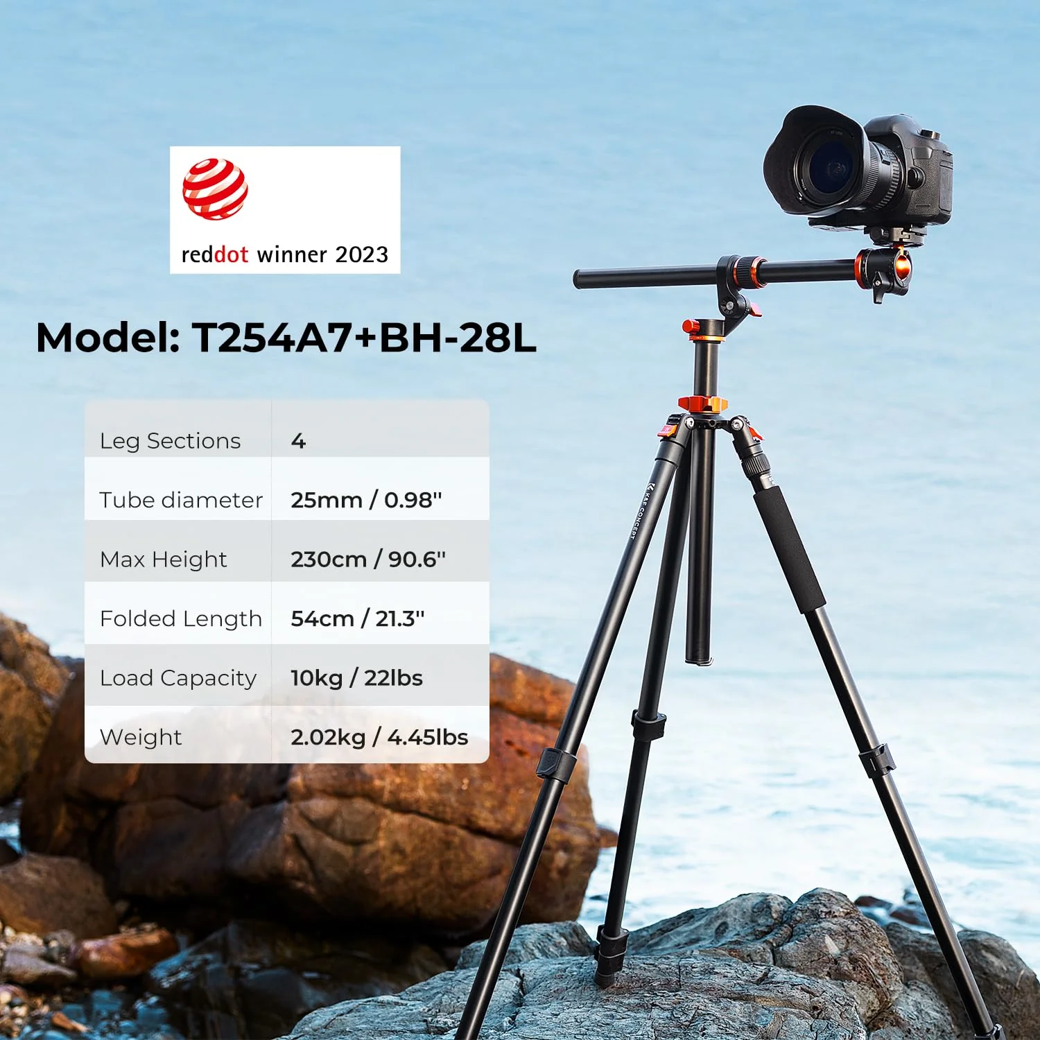 90 Inch Ultra High Camera Tripod with Metal Ball Head, Extra Tall Heavy Duty Photography Tripod Stand - Image 2