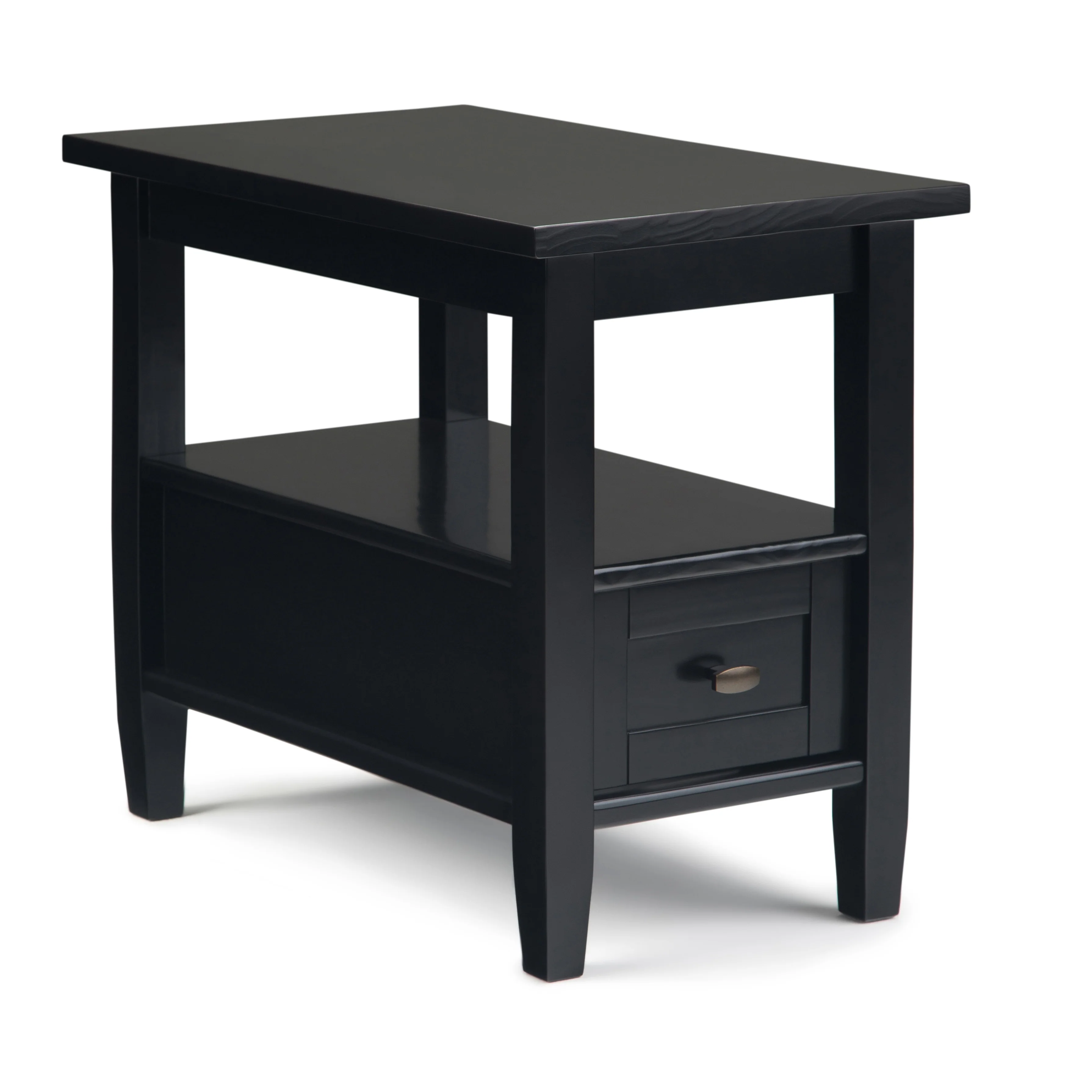 14" Wide Solid Wood Narrow Side Table, Rectangle Transitional Style Accent Table - Image 2