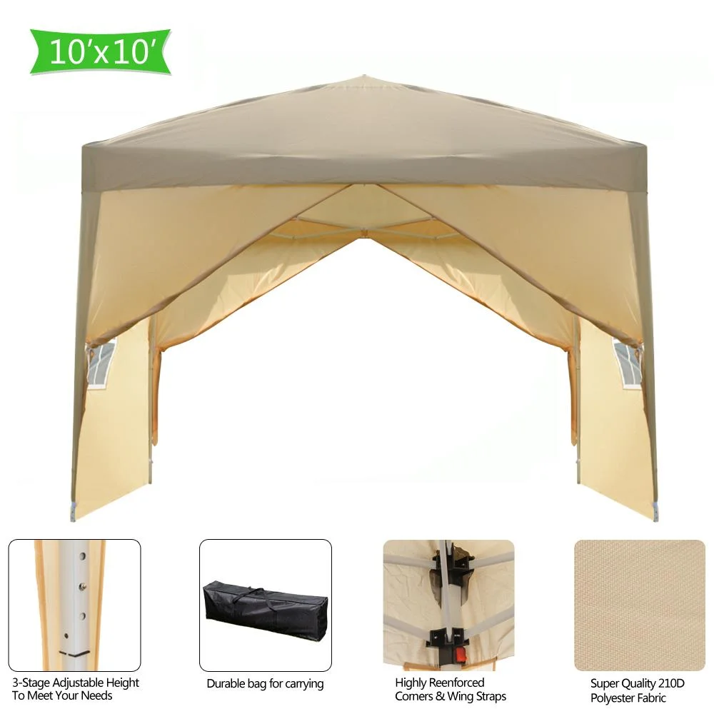 SalonMore Ez Pop Up Canopy Tent Outdoor Folding Patio Gazebo Shade 10'x10' Yellow - Image 9