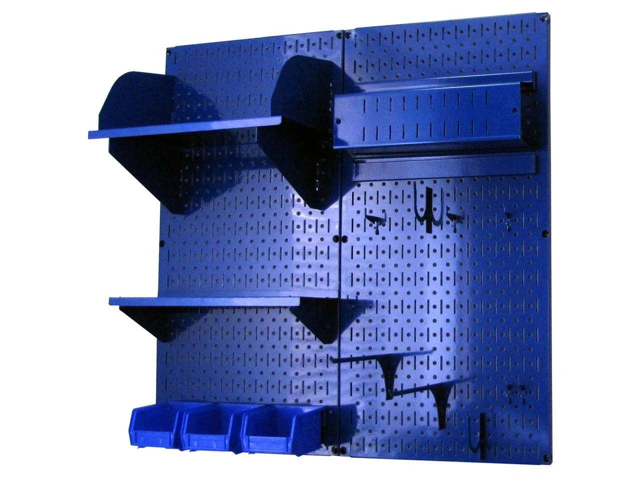 Wall Control Pegboard Hobby Craft Pegboard Organizer Storage Kit with Blue Pegboard and Blue Accessories - Image 2