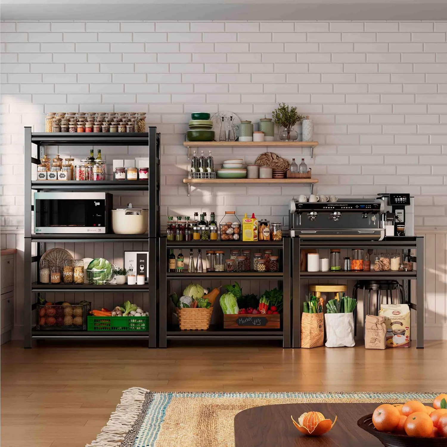Garage Shelving 3500LBS Storage Shelves 5-Tier Adjustable Metal Shelving Units Garage Storage Shelves Heavy Duty for Industrial, Warehouse, Basement, Commercial, Black - Image 19