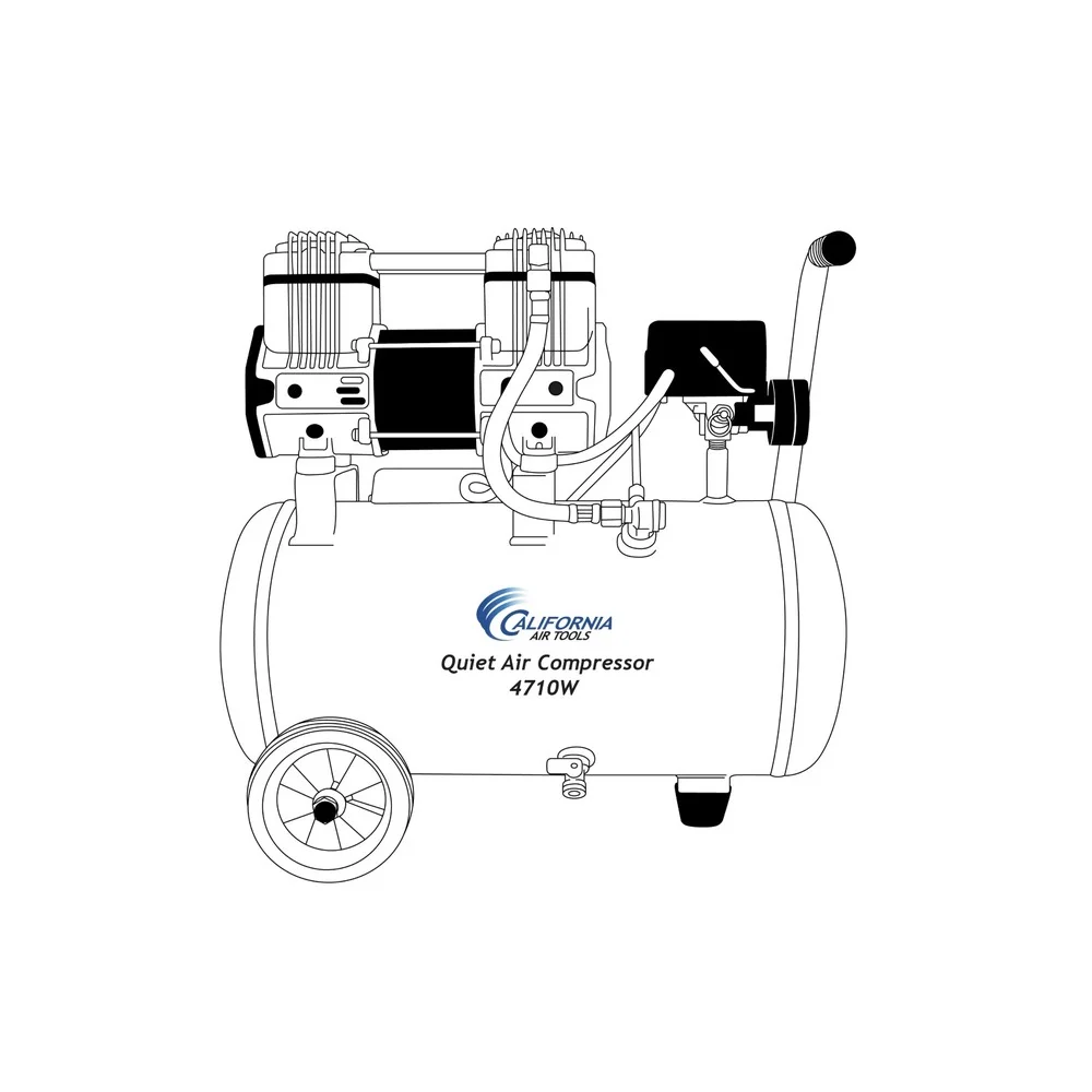 California Air Tools 4710W 1 HP 4.7 Gallon Quiet Air Compressor - Image 14