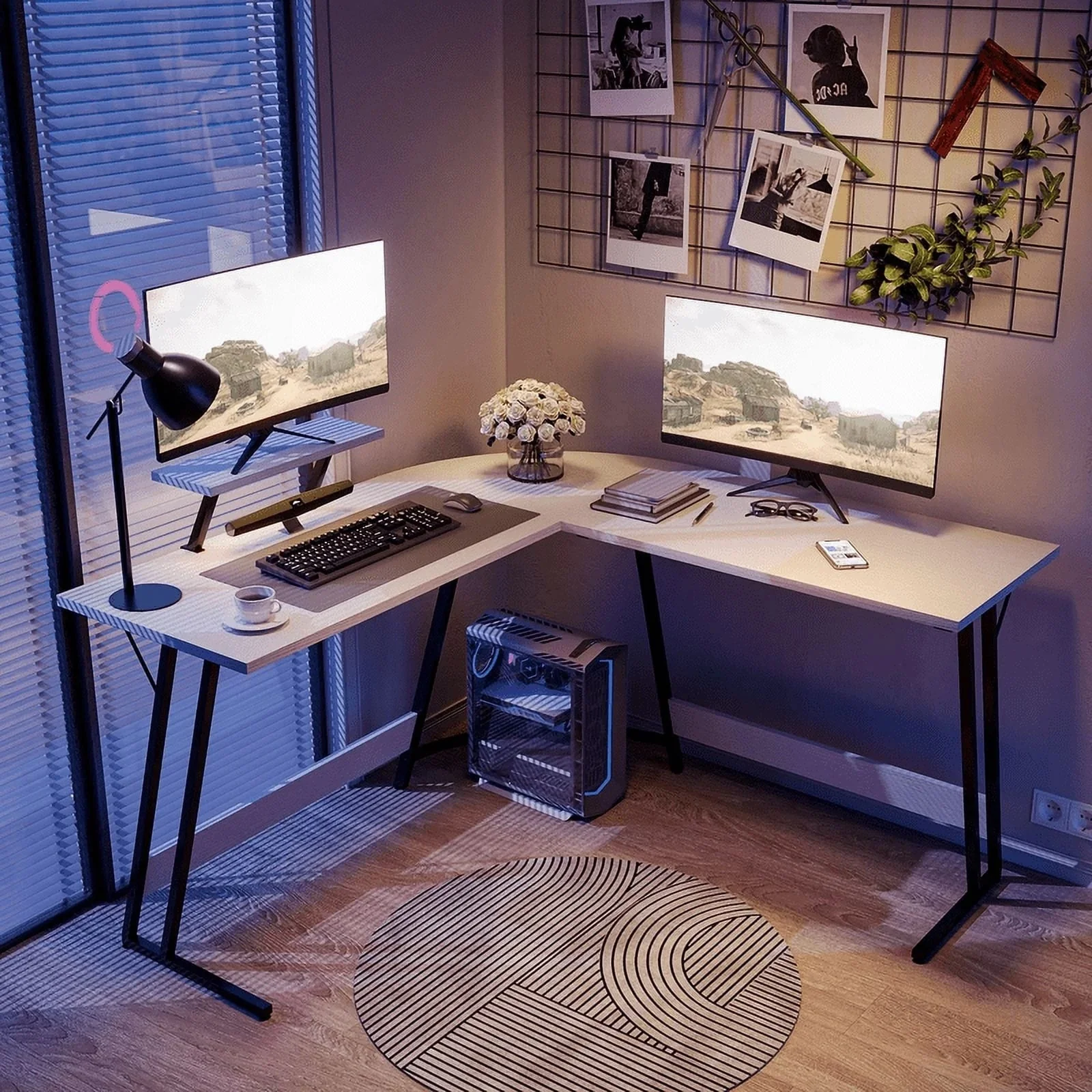 L-Shaped Gaming Desk, Computer Corner Desk and Office Writing Desk for Home - Image 28