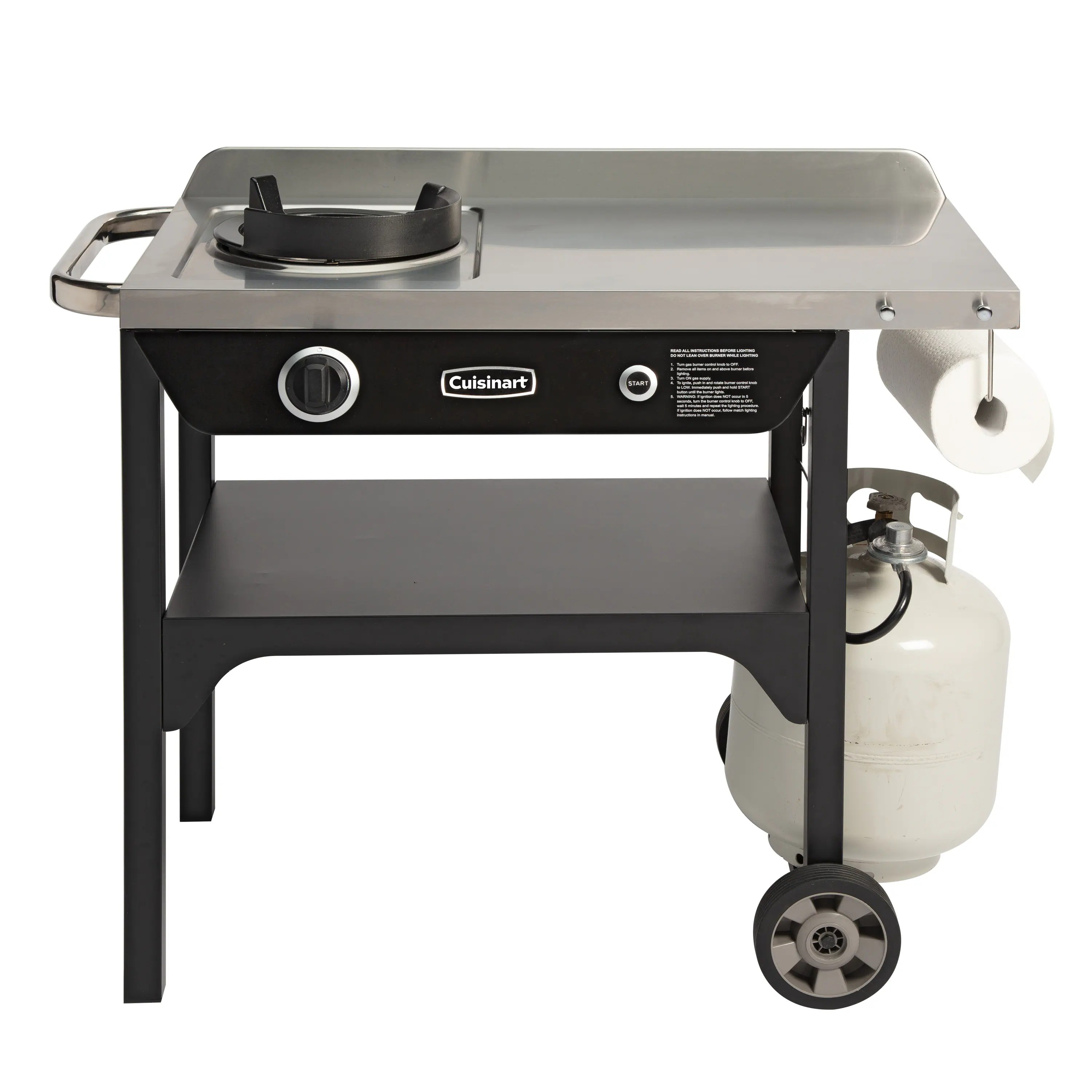 Outdoor Wok Station, 50,000 BTU Propane Outdoor Wok Burner w Prep Table, 14 Carbon Steel Wok for Stir Fry, Searing, BBQ Black - Image 22